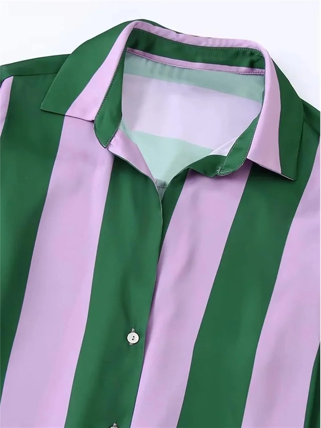 بلوز زنانه VETCS، پیراهن راه راه، بلوز تک سینه زنانه، پیراهن غیر رسمی زنانه، لباس آستین بلند گشاد (رنگ: آبی تیره، سایز: S) بلوز زنانه VETCS، پیراهن راه راه، بلوز تک سینه زنانه، پیراهن غیر رسمی زنانه، لباس آستین بلند گشاد (رنگ: آبی تیره، سایز: S)