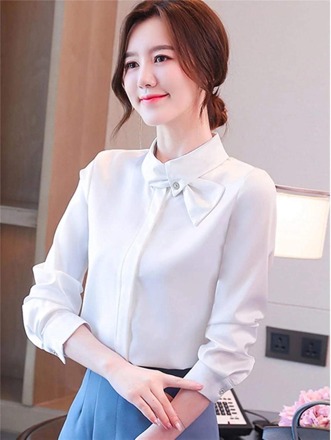 بلوز زنانه VETCS، پیراهن آستین بلند زنانه، بلوز زنانه شیفون، پیراهن زنانه (رنگ: آبی تیره، سایز: XL) بلوز زنانه VETCS، پیراهن آستین بلند زنانه، بلوز زنانه شیفون، پیراهن زنانه (رنگ: آبی تیره، سایز: XL)