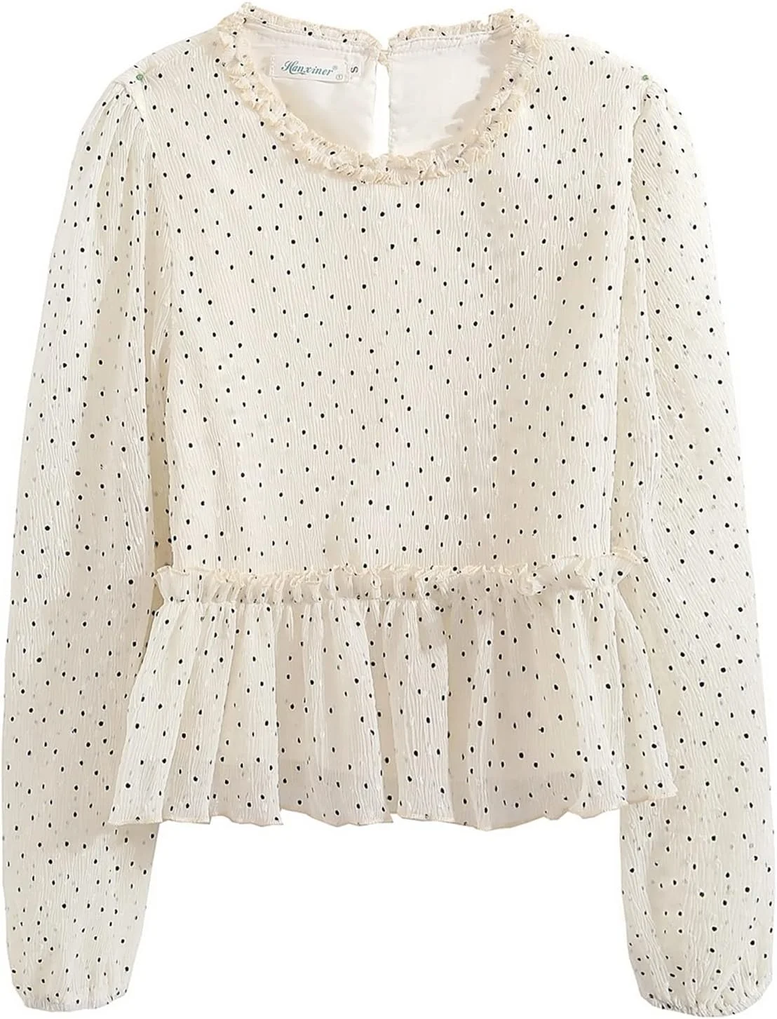 بلوز زنانه VETCS، پیراهن آستین بلند زنانه، بلوز زنانه طرح خال خالی، پیراهن زنانه