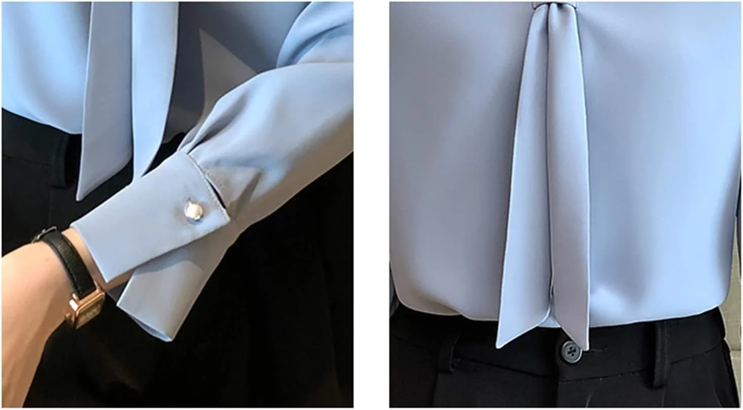 بلوز زنانه VETCS آستین بلند پیراهن شیفون پیراهن زنانه پاپیونی یقه هفت بلوز زنانه (رنگ: سفید، سایز: M) بلوز زنانه VETCS آستین بلند پیراهن شیفون پیراهن زنانه پاپیونی یقه هفت بلوز زنانه (رنگ: سفید، سایز: M)