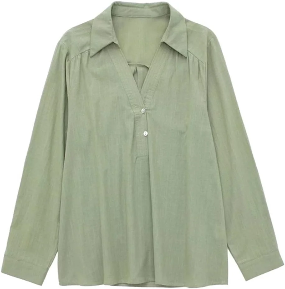 بلوز زنانه VETCS، پیراهن زنانه، پیراهن های کتان ساده، آستین بلند، لباس زنانه گشاد، بلوزهای غیر منظم و غیر رسمی (رنگ: آبی تیره، سایز: M) بلوز زنانه VETCS، پیراهن زنانه، پیراهن های کتان ساده، آستین بلند، لباس زنانه گشاد، بلوزهای غیر منظم و غیر رسمی (رنگ: آبی تیره، سایز: M)