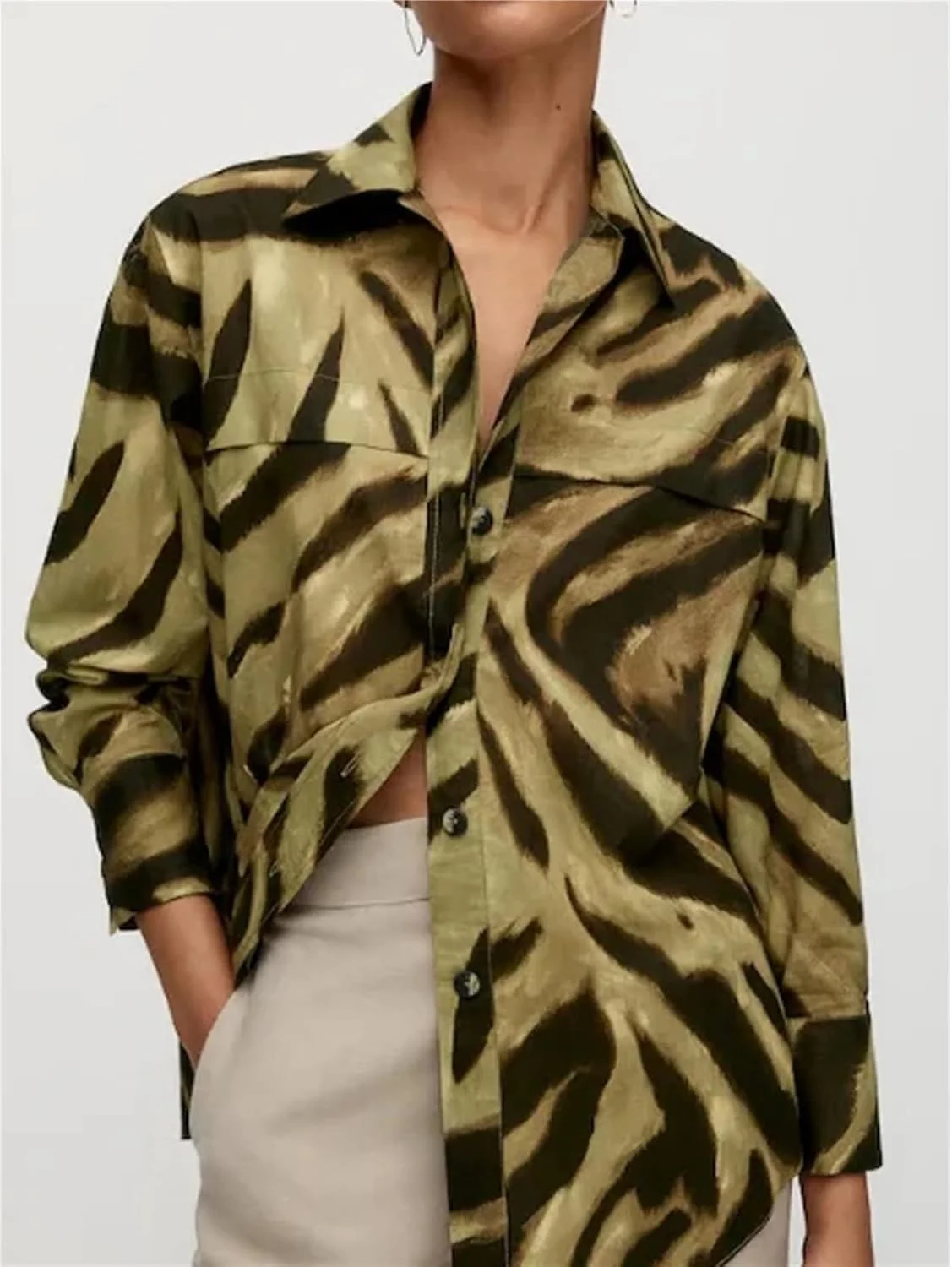 بلوز زنانه VETCS، پیراهن طرح دار، تاپ زنانه تک سینه، آستین بلند، لباس زنانه (رنگ: چند رنگ، سایز: M) بلوز زنانه VETCS، پیراهن طرح دار، تاپ زنانه تک سینه، آستین بلند، لباس زنانه (رنگ: چند رنگ، سایز: M)