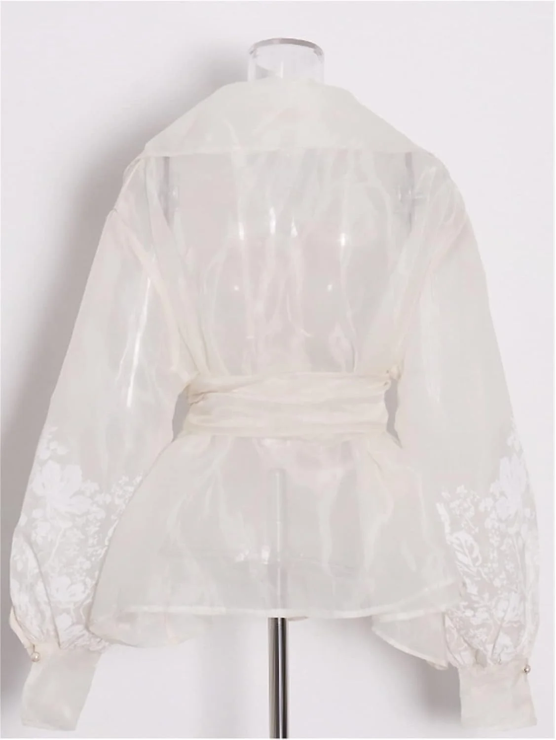 بلوز زنانه VETCS، پیراهن زنانه یقه برگردان، آستین پفی بلند طرح دار با بند کمر (رنگ: زردآلویی، سایز: L) بلوز زنانه VETCS، پیراهن زنانه یقه برگردان، آستین پفی بلند طرح دار با بند کمر (رنگ: زردآلویی، سایز: L)