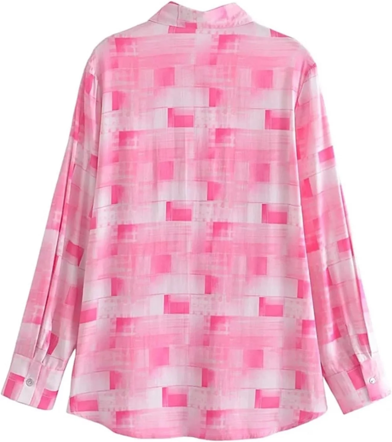 بلوز زنانه VETCS، بلوز و پیراهن صورتی، پیراهن دکمه دار چاپی، لباس زنانه، آستین بلند گشاد، تاپ زنانه (رنگ: صورتی، سایز: M) بلوز زنانه VETCS، بلوز و پیراهن صورتی، پیراهن دکمه دار چاپی، لباس زنانه، آستین بلند گشاد، تاپ زنانه (رنگ: صورتی، سایز: M)