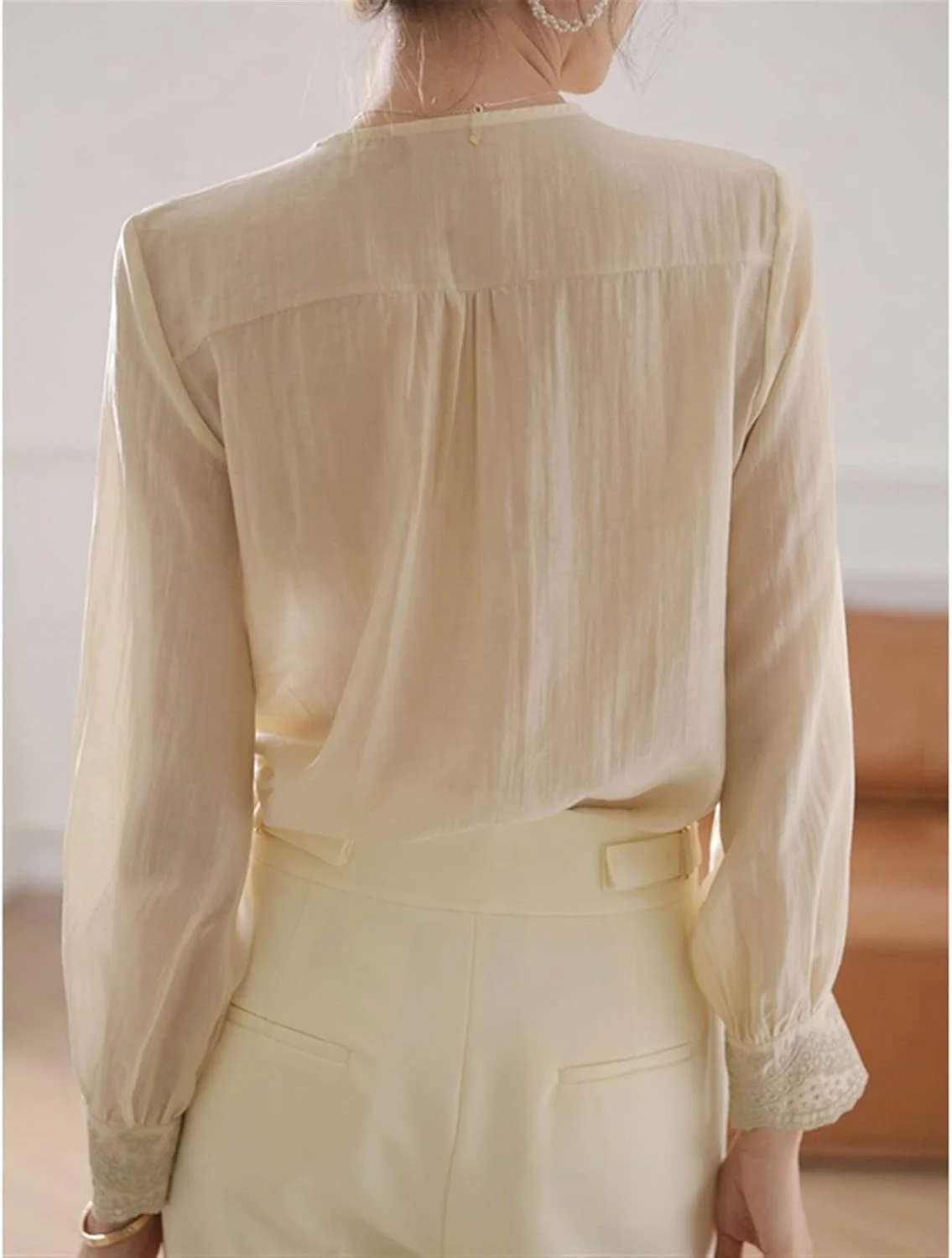 بلوز زنانه VETCS، پیراهن گلدوزی شده، پیراهن آستین بلند یقه هفت زنانه، پیراهن زنانه گشاد توری شیرین (سایز: S) بلوز زنانه VETCS، پیراهن گلدوزی شده، پیراهن آستین بلند یقه هفت زنانه، پیراهن زنانه گشاد توری شیرین (سایز: S)