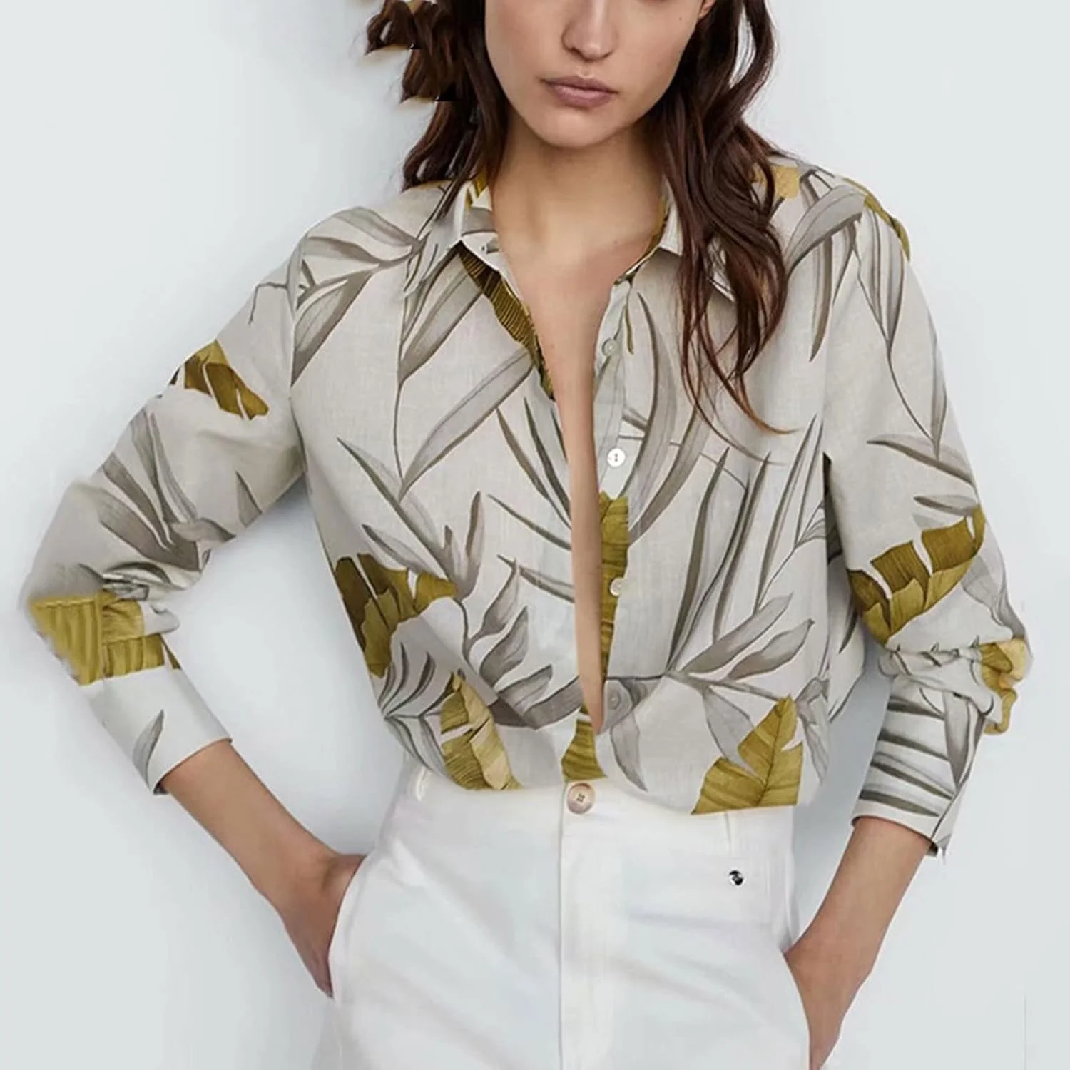 بلوز زنانه VETCS، بلوز تابستانی، بلوز زنانه مناسب دفتر کار، بلوز شیک زنانه با طرح گرمسیری، بلوز و تاپ زنانه (سایز: L) بلوز زنانه VETCS، بلوز تابستانی، بلوز زنانه مناسب دفتر کار، بلوز شیک زنانه با طرح گرمسیری، بلوز و تاپ زنانه (سایز: L)