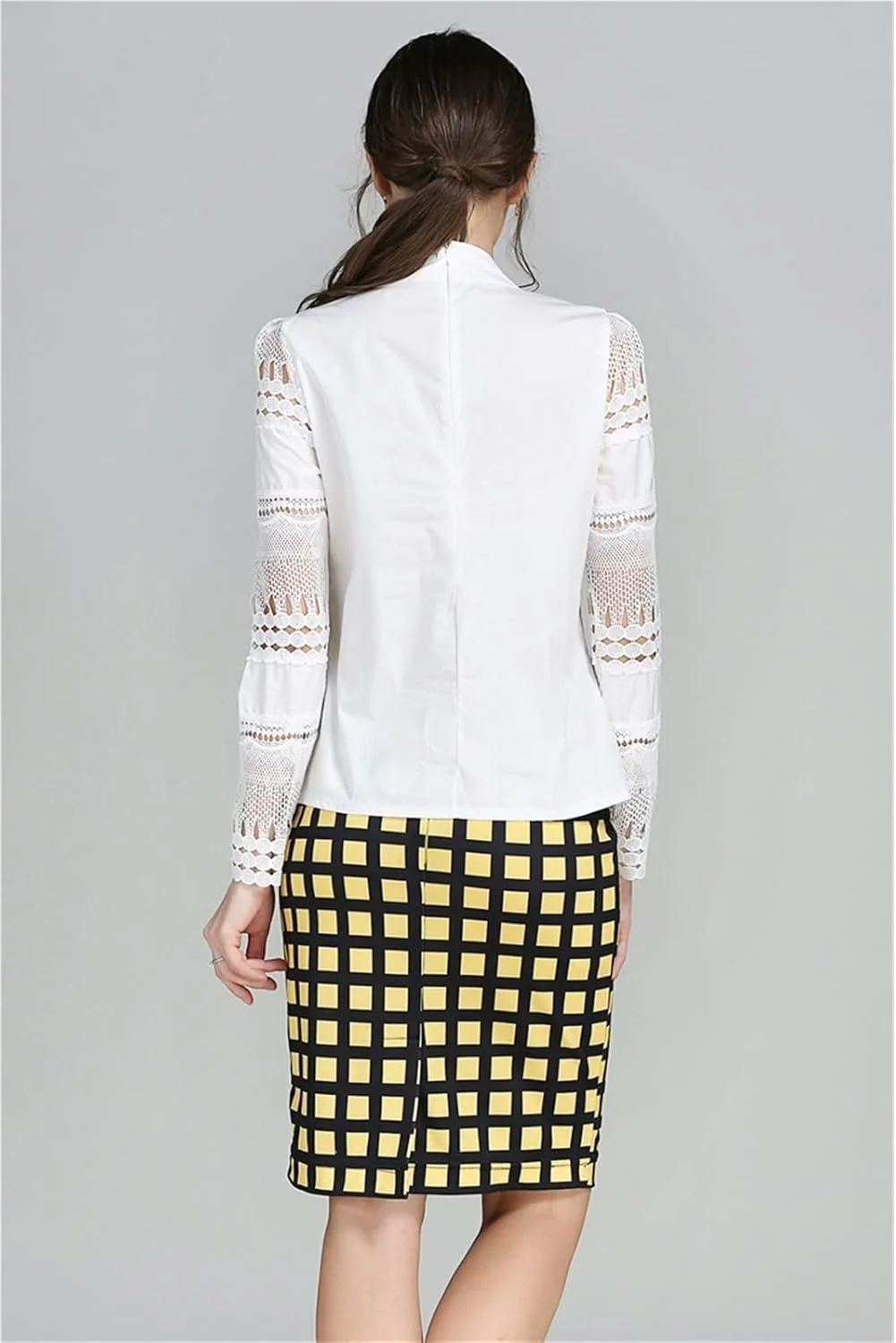 بلوز زنانه VETCS، پیراهن توری قلاب بافی، آستین بلند، پیراهن سفید غیر رسمی، سایز بزرگ (سایز: L) بلوز زنانه VETCS، پیراهن توری قلاب بافی، آستین بلند، پیراهن سفید غیر رسمی، سایز بزرگ (سایز: L)