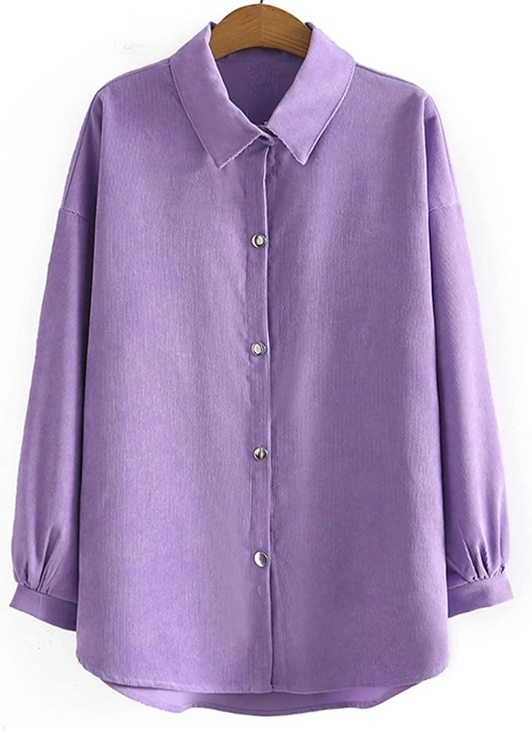 بلوز زنانه VETCS، پیراهن مخملی زنانه، بلوز آستین بلند غیر رسمی بهاره و پاییزه (رنگ: Hortel، سایز: 4XL)