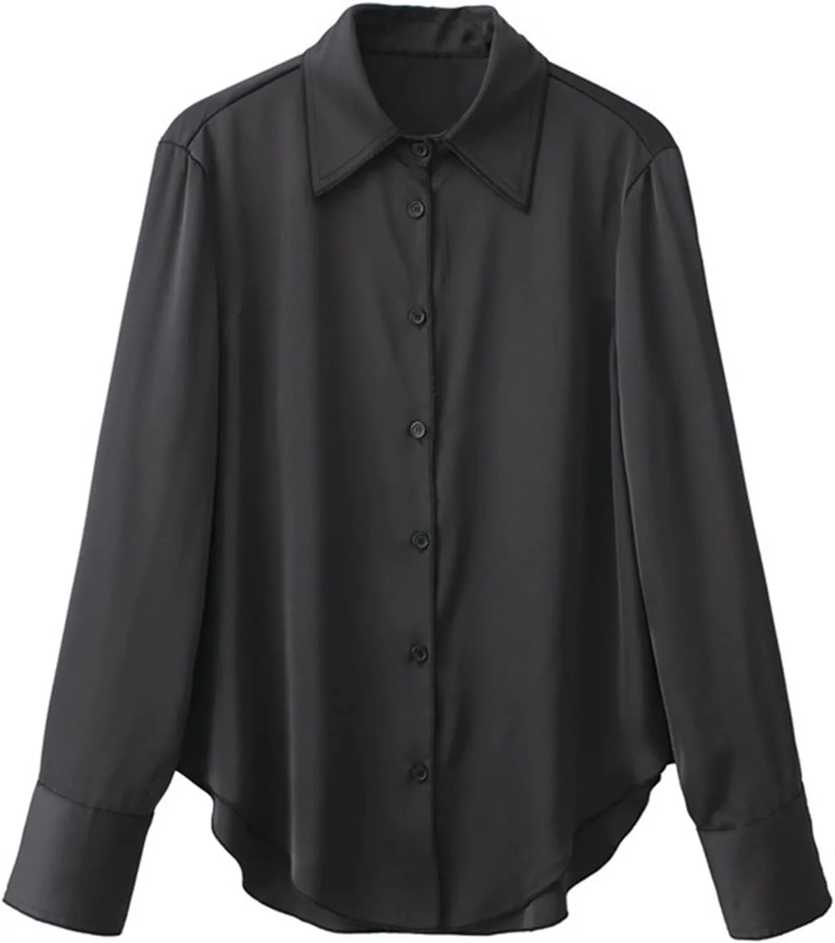 بلوز زنانه VETCS، ست پیراهن زنانه مشکی، لباس زنانه گشاد، تاپ آستین بلند، پیراهن زنانه کشی (رنگ: Hortel، سایز: L)