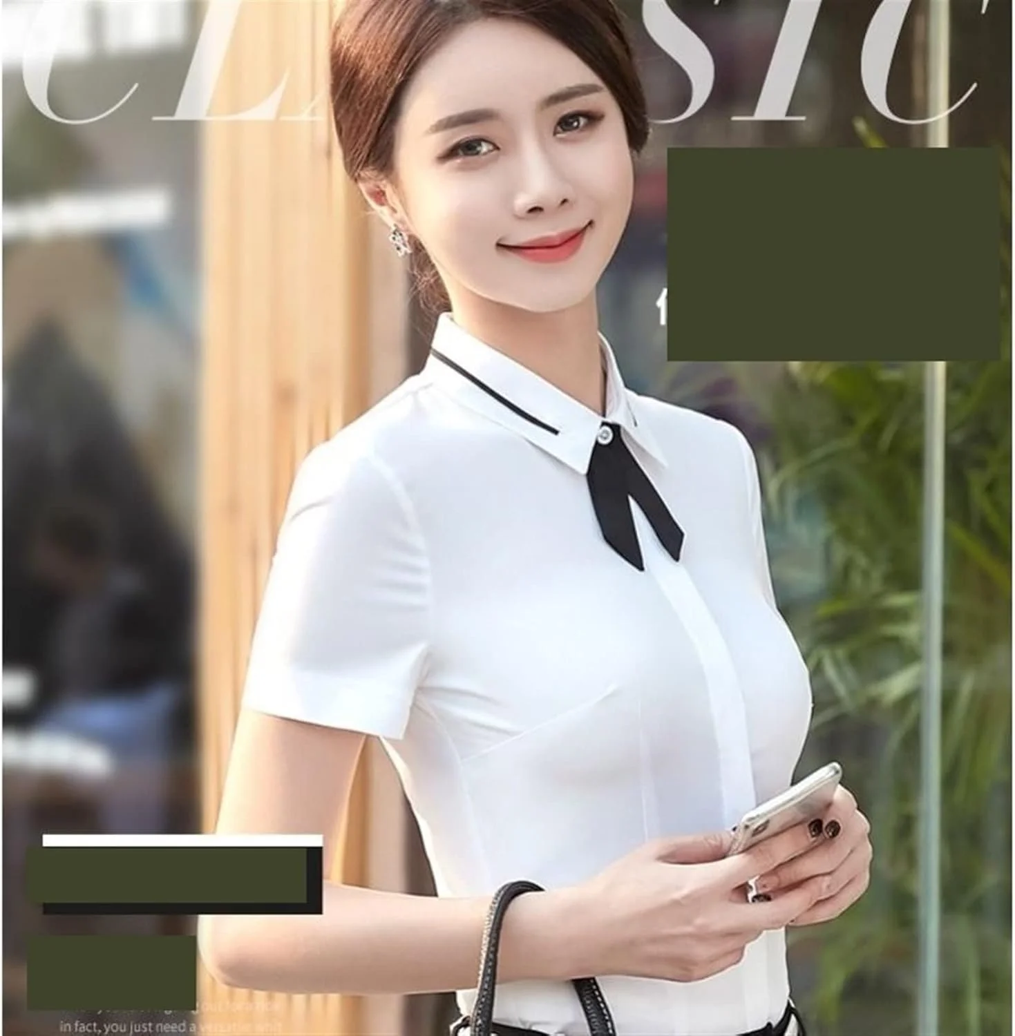 بلوز زنانه VETCS آستین بلند، پیراهن زنانه، تاپ شیفون پاییزی، پیراهن دکمه دار زنانه با طرح چاپی و خوش استایل (رنگ: سفید، سایز: XL) بلوز زنانه VETCS آستین بلند، پیراهن زنانه، تاپ شیفون پاییزی، پیراهن دکمه دار زنانه با طرح چاپی و خوش استایل (رنگ: سفید، سایز: XL)