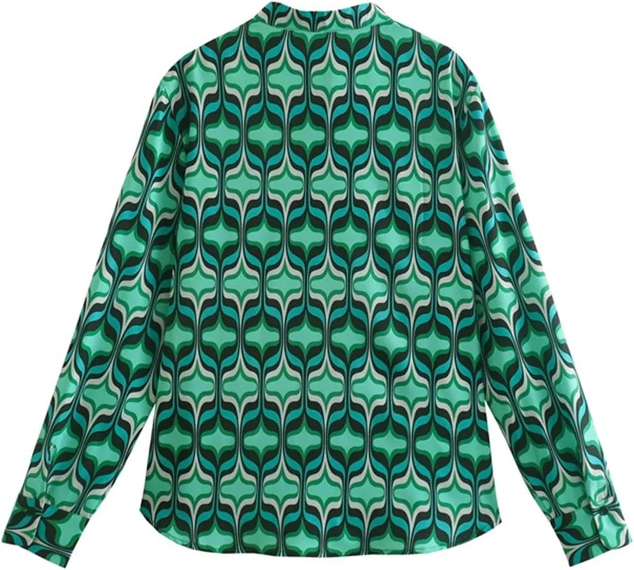 بلوز زنانه VETCS، پیراهن زنانه دکمه دار طرح دار، بلوز و شومیز آستین بلند یقه ایستاده زنانه (رنگ: آبی تیره، سایز: S) بلوز زنانه VETCS، پیراهن زنانه دکمه دار طرح دار، بلوز و شومیز آستین بلند یقه ایستاده زنانه (رنگ: آبی تیره، سایز: S)