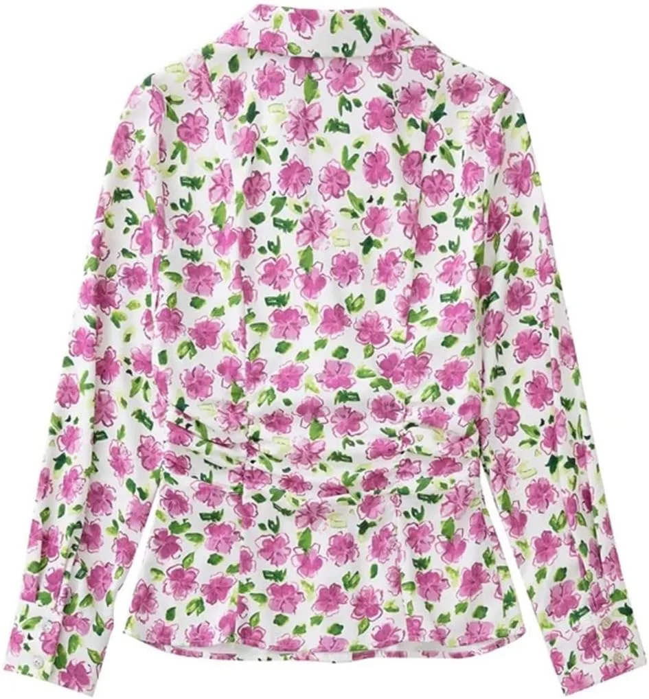 بلوز زنانه VETCS، بلوز زنانه طرح دار دکمه دار، پیراهن زنانه یقه هفت آستین بلند، بلوز و شومیز های چین دار (رنگ: سفید، سایز: S) بلوز زنانه VETCS، بلوز زنانه طرح دار دکمه دار، پیراهن زنانه یقه هفت آستین بلند، بلوز و شومیز های چین دار (رنگ: سفید، سایز: S)