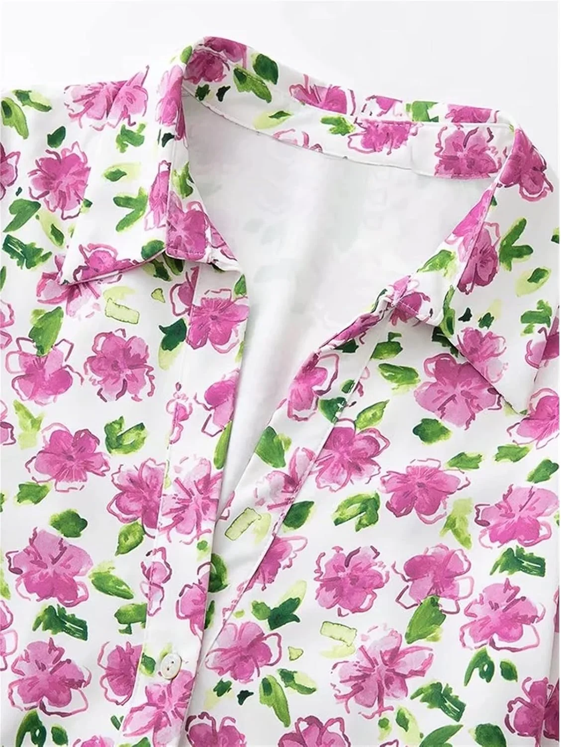 بلوز زنانه VETCS، بلوز زنانه طرح دار دکمه دار، پیراهن زنانه یقه هفت آستین بلند، بلوز و شومیز های چین دار (رنگ: سفید، سایز: S) بلوز زنانه VETCS، بلوز زنانه طرح دار دکمه دار، پیراهن زنانه یقه هفت آستین بلند، بلوز و شومیز های چین دار (رنگ: سفید، سایز: S)