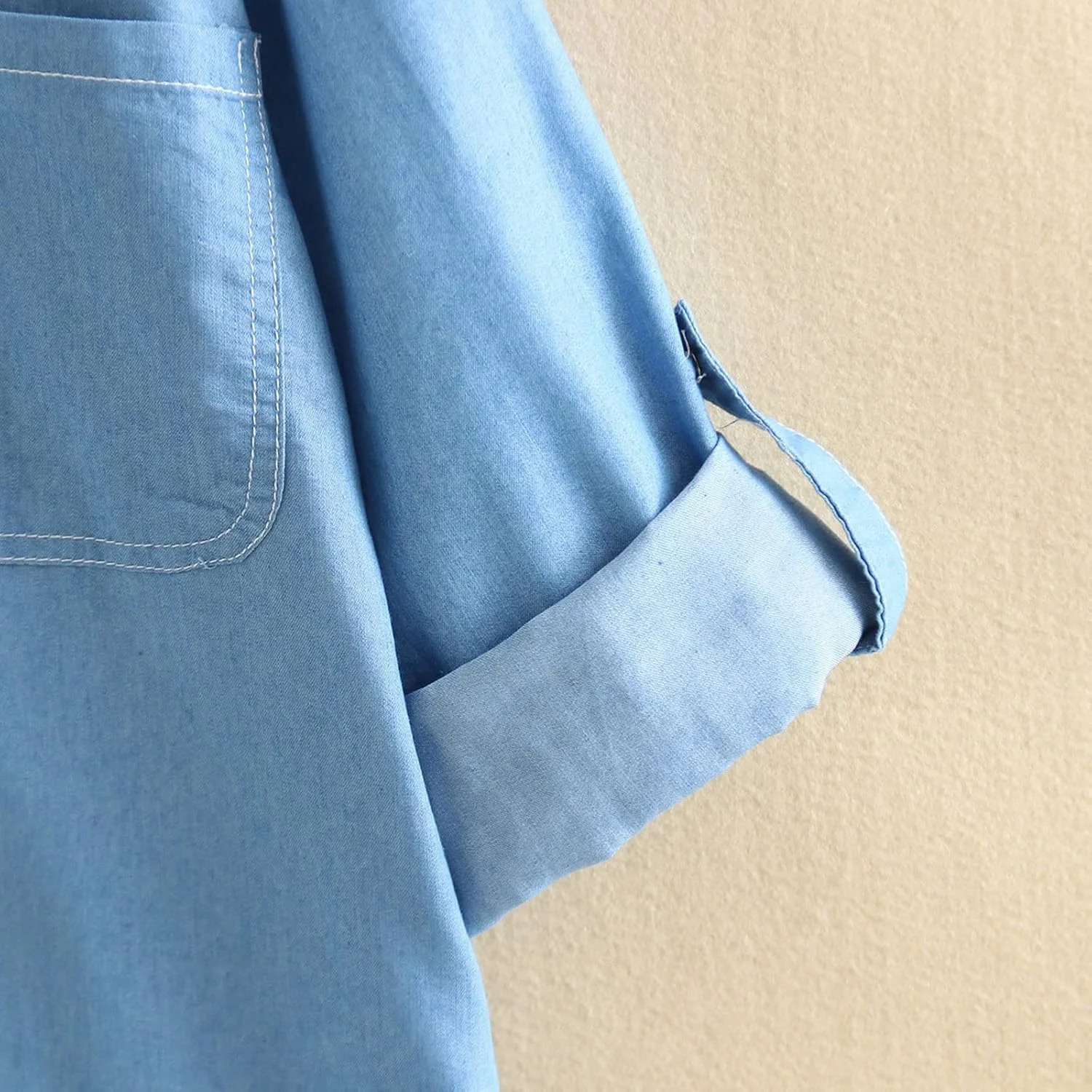 بلوز زنانه VETCS، پیراهن جین زنانه دکمه دار، آستین قابل جمع شدن، پیراهن جین کلاسیک پایه، پیراهن کار آستین بلند Chambray (سایز: 4XL) بلوز زنانه VETCS، پیراهن جین زنانه دکمه دار، آستین قابل جمع شدن، پیراهن جین کلاسیک پایه، پیراهن کار آستین بلند Chambray (سایز: 4XL)