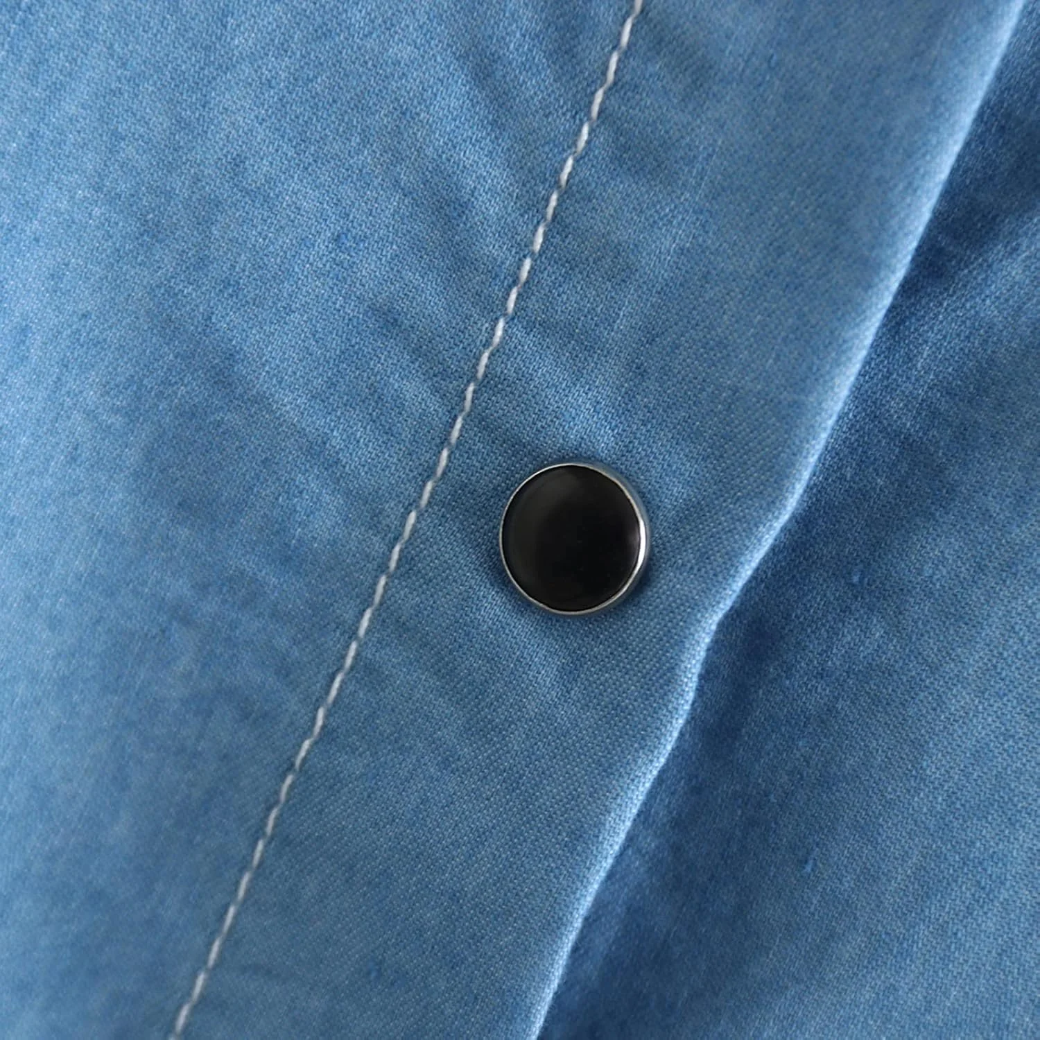 بلوز زنانه VETCS، پیراهن جین زنانه دکمه دار، آستین قابل جمع شدن، پیراهن جین کلاسیک پایه، پیراهن کار آستین بلند Chambray (سایز: 4XL) بلوز زنانه VETCS، پیراهن جین زنانه دکمه دار، آستین قابل جمع شدن، پیراهن جین کلاسیک پایه، پیراهن کار آستین بلند Chambray (سایز: 4XL)