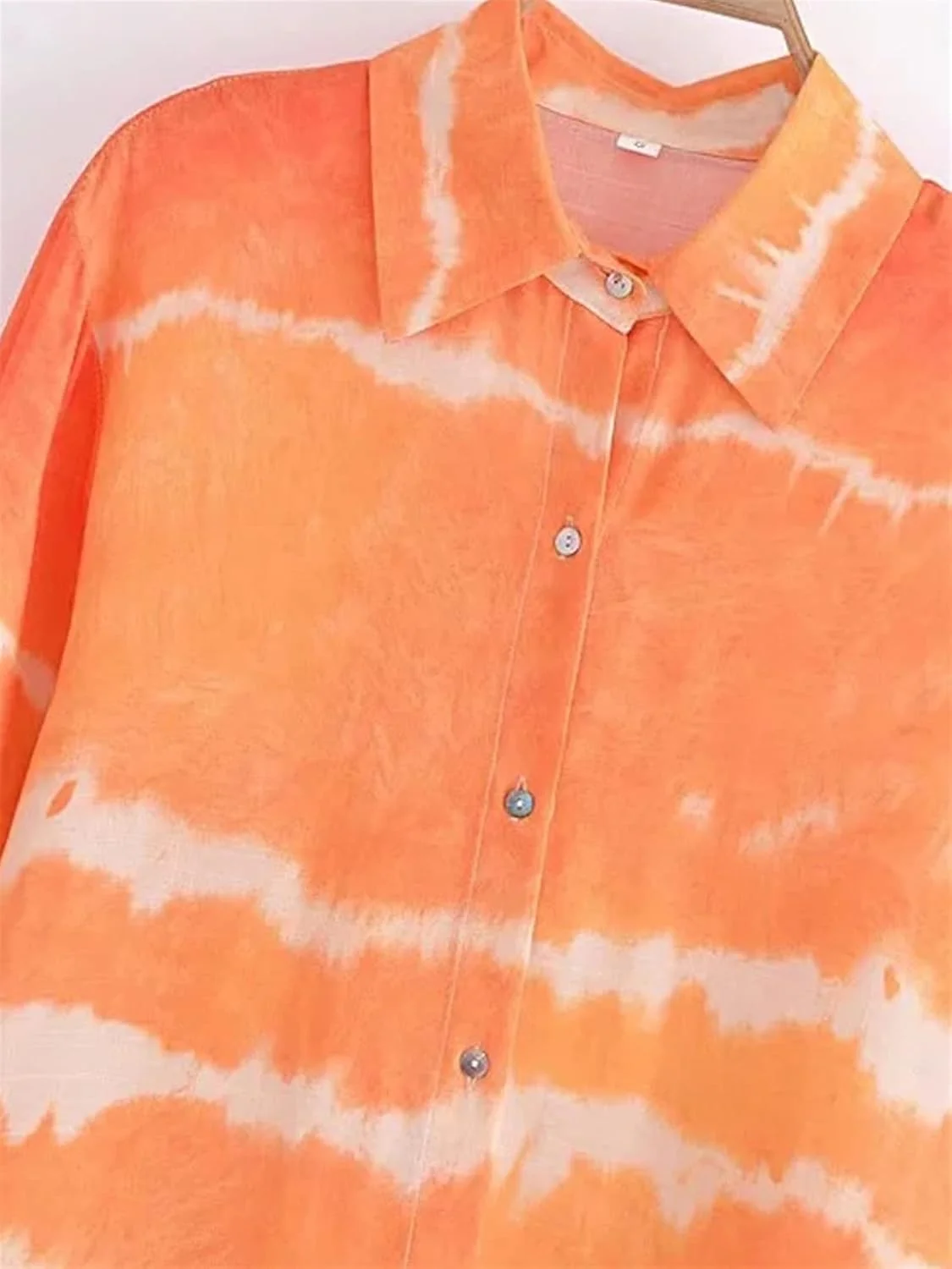 بلوز زنانه VETCS، پیراهن نارنجی زنانه، پیراهن دکمه دار تک سینه، لباس زنانه، بلوزهای گشاد غیر رسمی سایز بزرگ (رنگ: نارنجی، سایز: L) بلوز زنانه VETCS، پیراهن نارنجی زنانه، پیراهن دکمه دار تک سینه، لباس زنانه، بلوزهای گشاد غیر رسمی سایز بزرگ (رنگ: نارنجی، سایز: L)