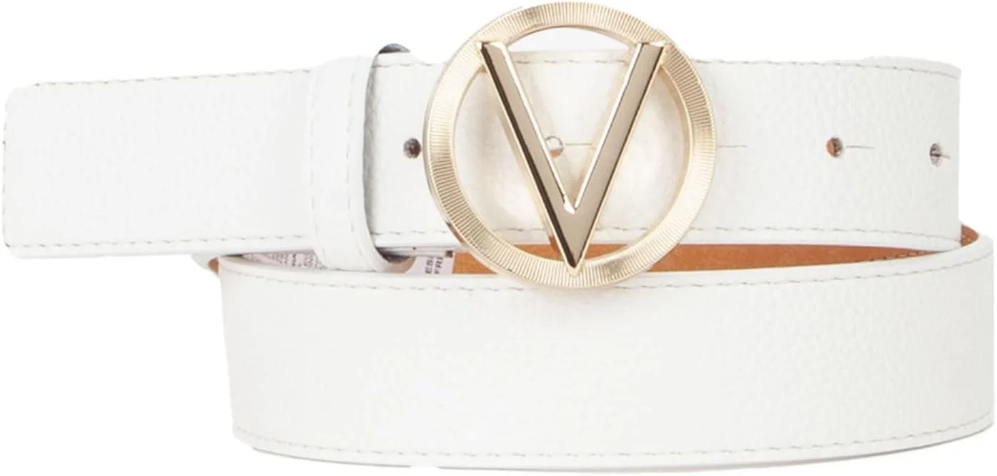 کمربند زنانه همپتون والنتینو، سفید/طلایی، L کمربند زنانه همپتون والنتینو، سفید/طلایی، L