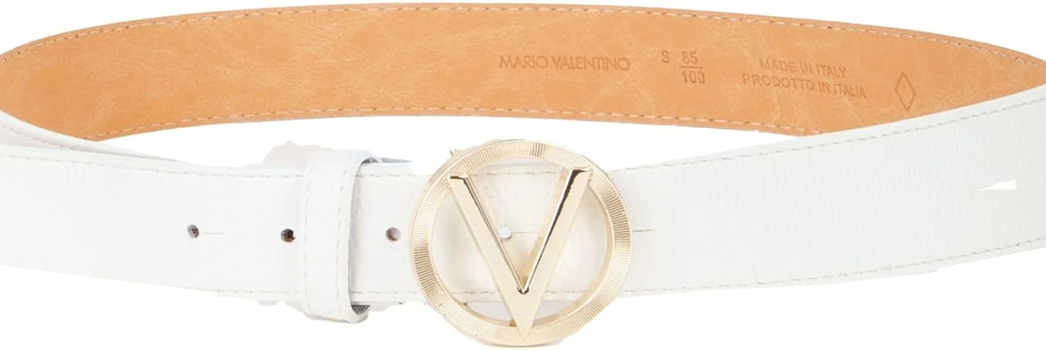 کمربند زنانه همپتون والنتینو، سفید/طلایی، L
