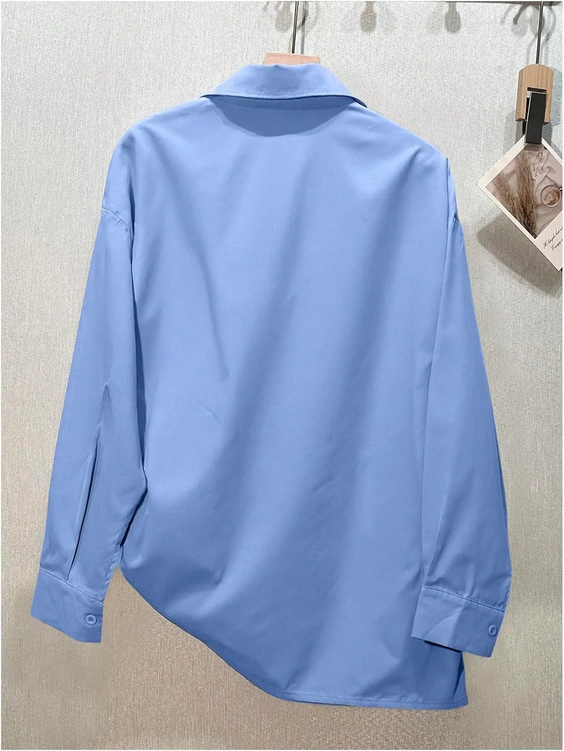 بلوز آستین بلند نامتقارن زنانه Verdusa، پیراهن گشاد دکمه دار، بلوز مجلسی غیر رسمی