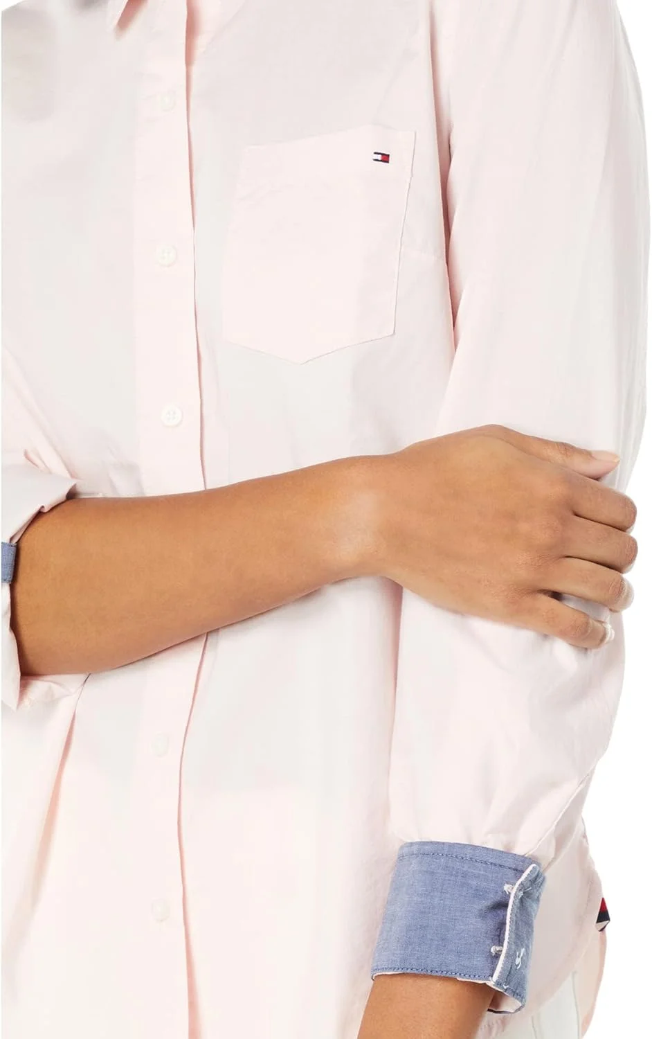 پیراهن زنانه دکمه دار تامی هیلفیگر با آستین قابل تنظیم