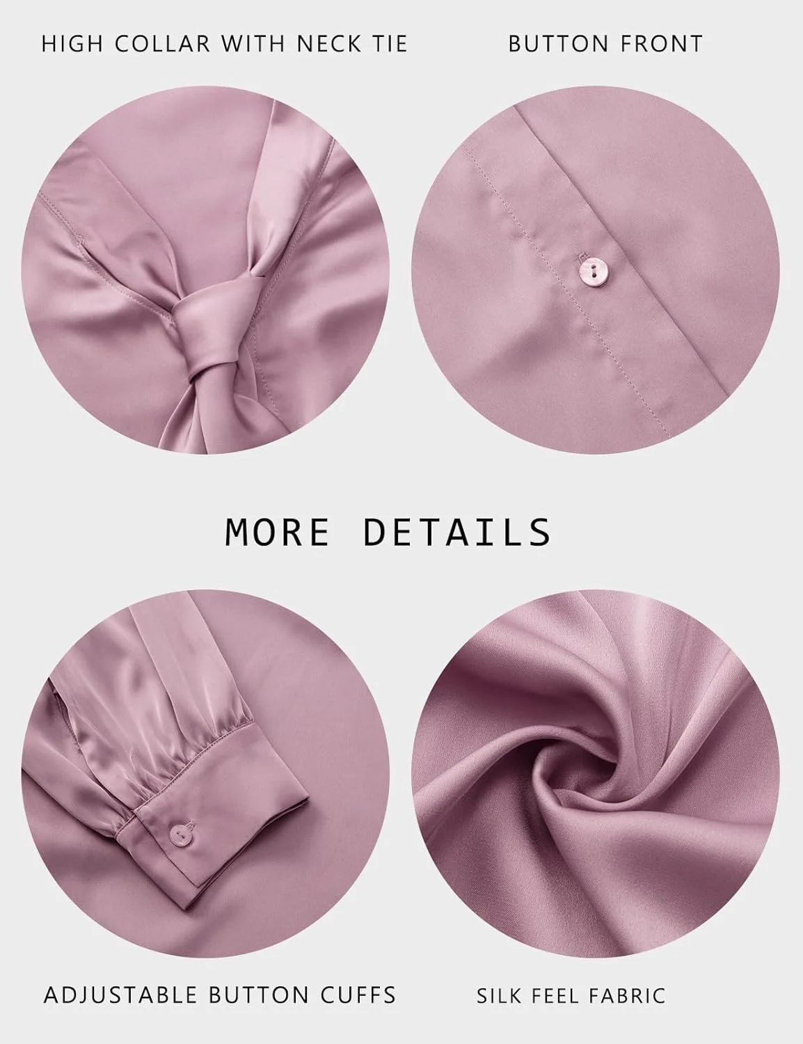 تاپاتا بلوز زنانه دکمه دار ساتن ابریشمی با پاپیون و آستین بلند مناسب کار، بلوز مجلسی و شیک تاپاتا بلوز زنانه دکمه دار ساتن ابریشمی با پاپیون و آستین بلند مناسب کار، بلوز مجلسی و شیک