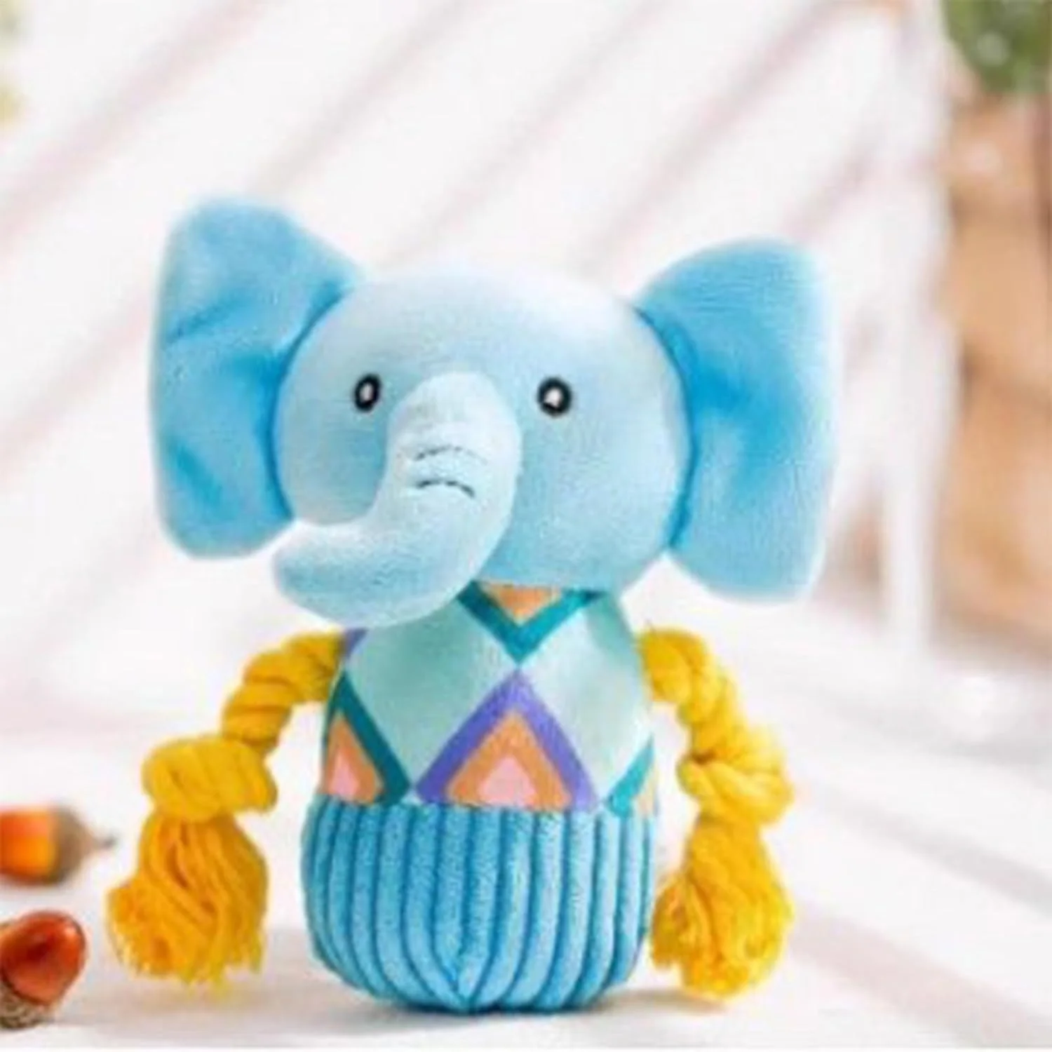 عروسک فیل پارچه ای | اسباب بازی فیل سگ - عروسک جویدنی تعاملی توله سگ برای بازی، رفع خستگی، منزل، مسافرت، اتاق نشیمن داخلی، اتاق خواب، استفاده روزانه در فضای باز عروسک فیل پارچه ای | اسباب بازی فیل سگ - عروسک جویدنی تعاملی توله سگ برای بازی، رفع خستگی، منزل، مسافرت، اتاق نشیمن داخلی، اتاق خواب، استفاده روزانه در فضای باز