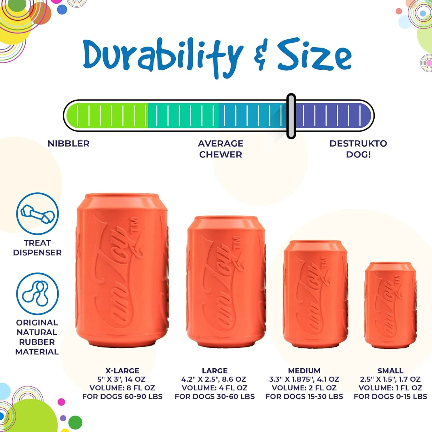 اسباب بازی جویدنی سگ مدل قوطی نوشابه SodaPup - پخش کننده تشویقی و اسباب بازی جویدنی بادوام سگ، ساخته شده در آمریکا از مواد لاستیکی طبیعی غیر سمی، ایمن برای حیوانات خانگی و ایمن برای مواد غذایی برای تحریک ذهنی، جویدن مسئله دار، آرام کردن اعصاب و موارد دیگر اسباب بازی جویدنی سگ مدل قوطی نوشابه SodaPup - پخش کننده تشویقی و اسباب بازی جویدنی بادوام سگ، ساخته شده در آمریکا از مواد لاستیکی طبیعی غیر سمی، ایمن برای حیوانات خانگی و ایمن برای مواد غذایی برای تحریک ذهنی، جویدن مسئله دار، آرام کردن اعصاب و موارد دیگر