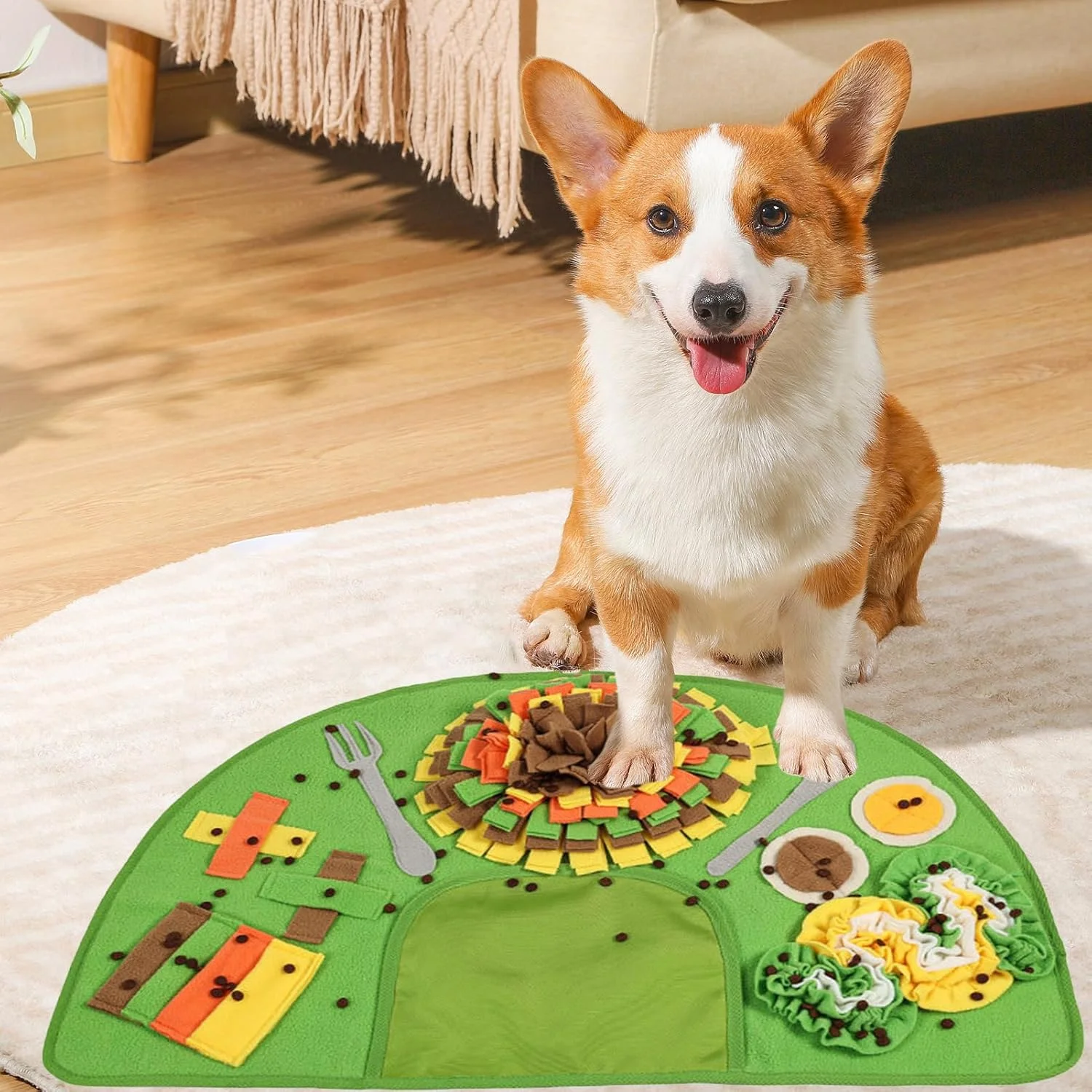 پد بویایی سگ | پد بویایی سگ، تغذیه کننده آهسته، اسباب بازی های تعاملی، بازی های پازلی لوازم حیوانات خانگی برای غنی سازی، لیسیدن توله سگ، آموزش نژاد متوسط ​​بزرگ