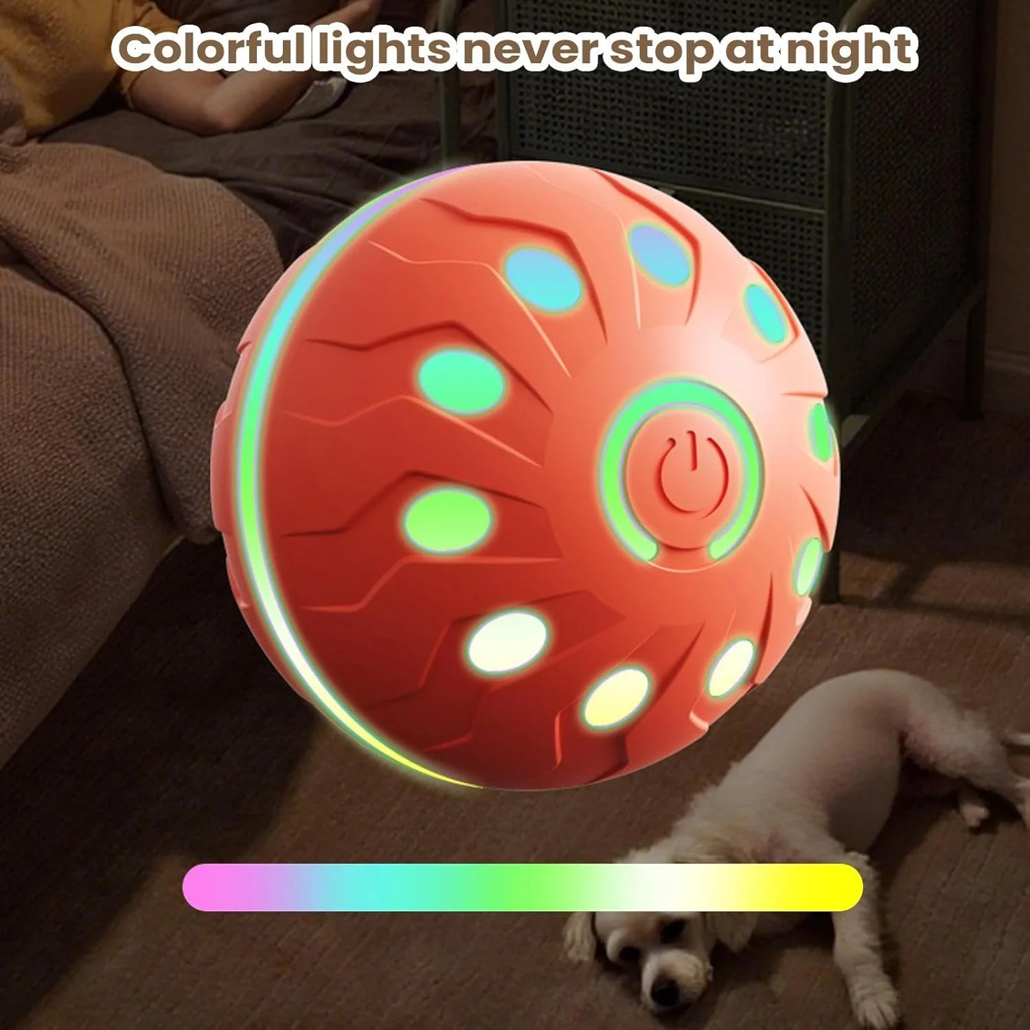 توپ هوشمند برای سگ ها، توپ غلتکی اتوماتیک اسباب بازی های تعاملی سگ - بازی های غلتکی دندانی برقی برای تمرین تحریک نژادهای کوچک متوسط بزرگ توله سگ گربه توپ هوشمند برای سگ ها، توپ غلتکی اتوماتیک اسباب بازی های تعاملی سگ - بازی های غلتکی دندانی برقی برای تمرین تحریک نژادهای کوچک متوسط بزرگ توله سگ گربه