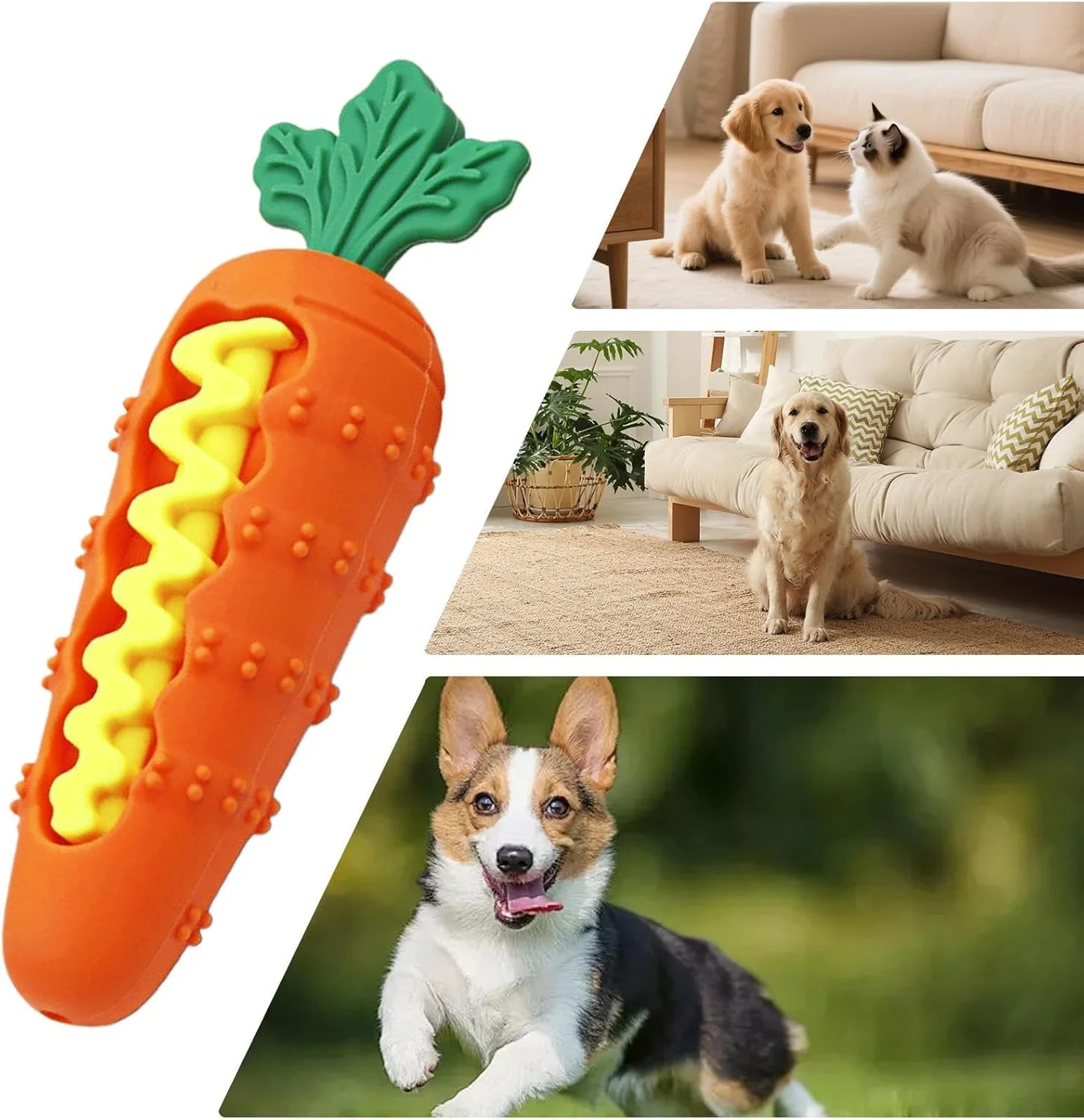 اسباب بازی پازلی غذای آهسته سگ | اسباب بازی های دندانی سیلیکونی جیر جیر کننده برای توله سگ | طراحی هویجی شکل، اسباب بازی دندان گیر غذای آهسته توله سگ، لوازم حیوانات خانگی برای سگ های کوچک و متوسط اسباب بازی پازلی غذای آهسته سگ | اسباب بازی های دندانی سیلیکونی جیر جیر کننده برای توله سگ | طراحی هویجی شکل، اسباب بازی دندان گیر غذای آهسته توله سگ، لوازم حیوانات خانگی برای سگ های کوچک و متوسط