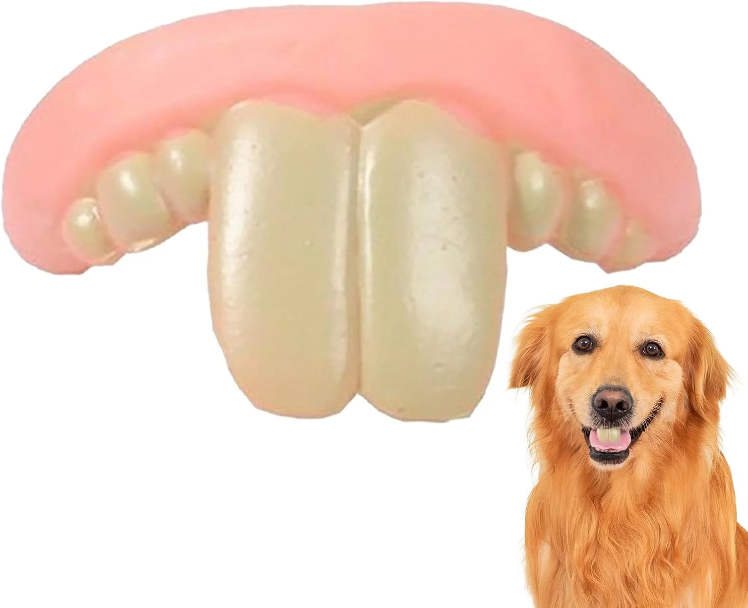 دندان های مصنوعی سگ | دندان های خنده دار سیلیکونی | اسباب بازی تعاملی حیوانات خانگی برای تحریک ذهنی، ورزش، بازی در داخل و خارج از خانه، بازی روی زمین، مسافرت، دوستان، خانواده، کریسمس