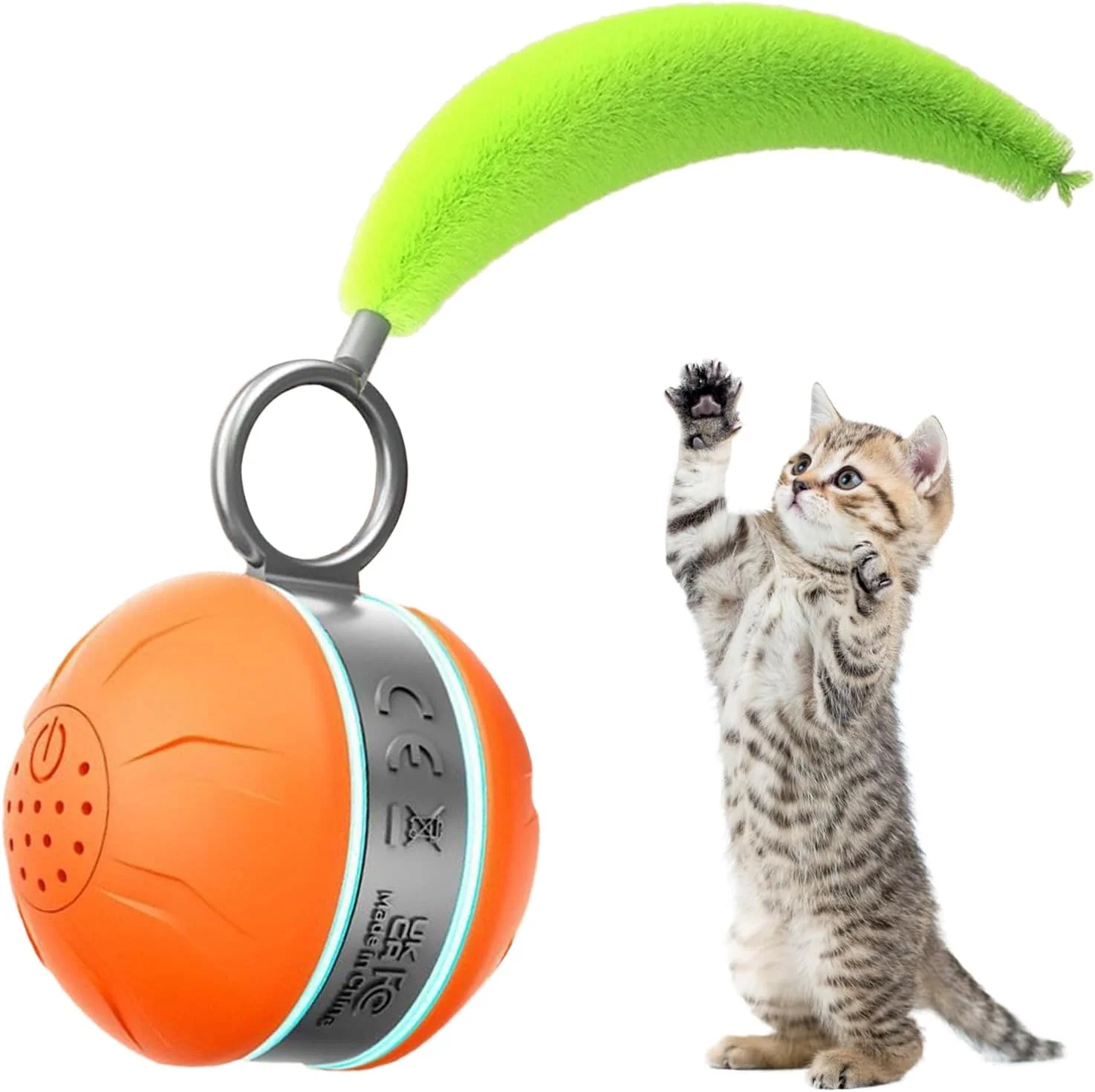 توپ متحرک سگ | توپ غلتان اسباب بازی متحرک گربه، اسباب بازی های برقی حیوانات خانگی برای سگ و گربه کوچک، متوسط و بزرگ، غنی سازی تمرین بازی های داخل و خارج از خانه