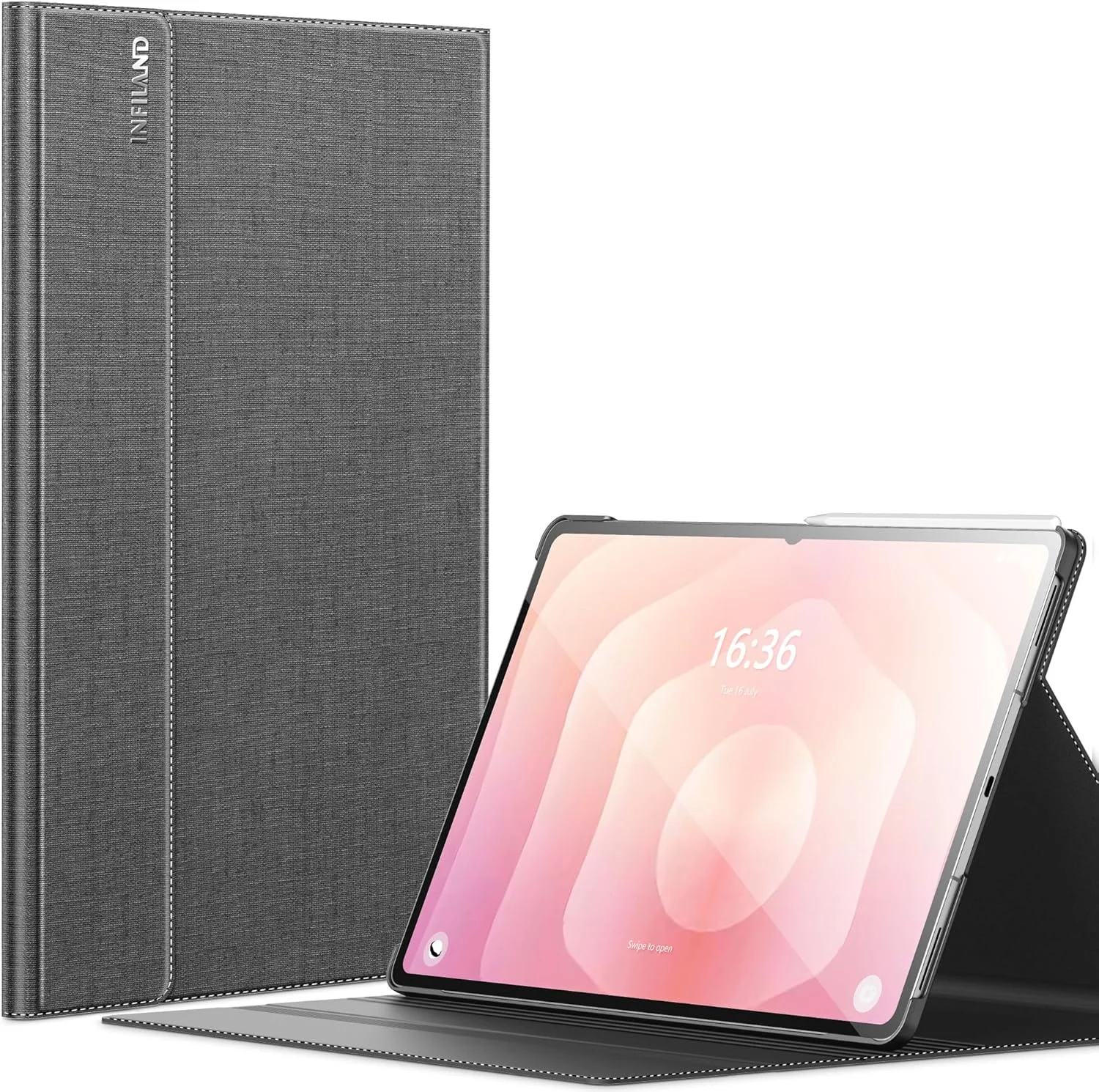 کاور اینفیلند برای گلکسی تب S11 Ultra 2025 با صفحه نمایش 14.6 اینچی، کاور چند زاویه ای سازگار با سامسونگ تب S11 Ultra 5G SM-X936B/SM-X930 [خواب/بیدار شدن خودکار] (خاکستری)