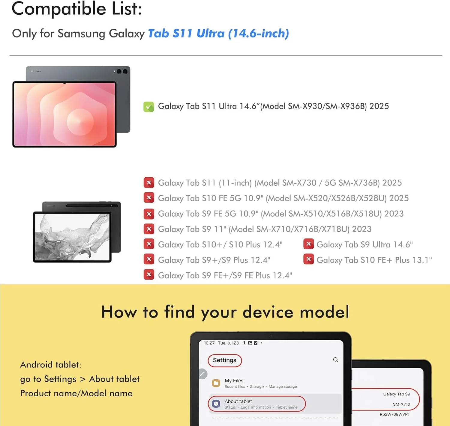 کاور اینفیلند برای گلکسی تب S11 Ultra 2025 با صفحه نمایش 14.6 اینچی، کاور چند زاویه ای سازگار با سامسونگ تب S11 Ultra 5G SM-X936B/SM-X930 [خواب/بیدار شدن خودکار] (خاکستری)