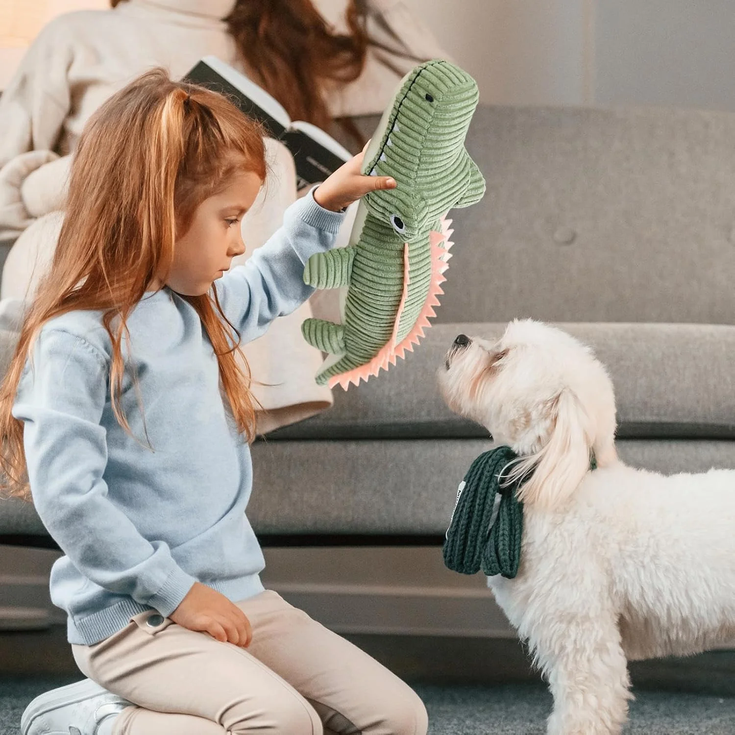 اسباب بازی سگ پولیشی - اسباب بازی های پولیشی نرم تمساح زیبا برای توله سگ، لوازم جانبی دندان درآوردن حیوانات خانگی نرم و تعاملی برای سگ های کوچک، متوسط و بزرگ اسباب بازی سگ پولیشی - اسباب بازی های پولیشی نرم تمساح زیبا برای توله سگ، لوازم جانبی دندان درآوردن حیوانات خانگی نرم و تعاملی برای سگ های کوچک، متوسط و بزرگ