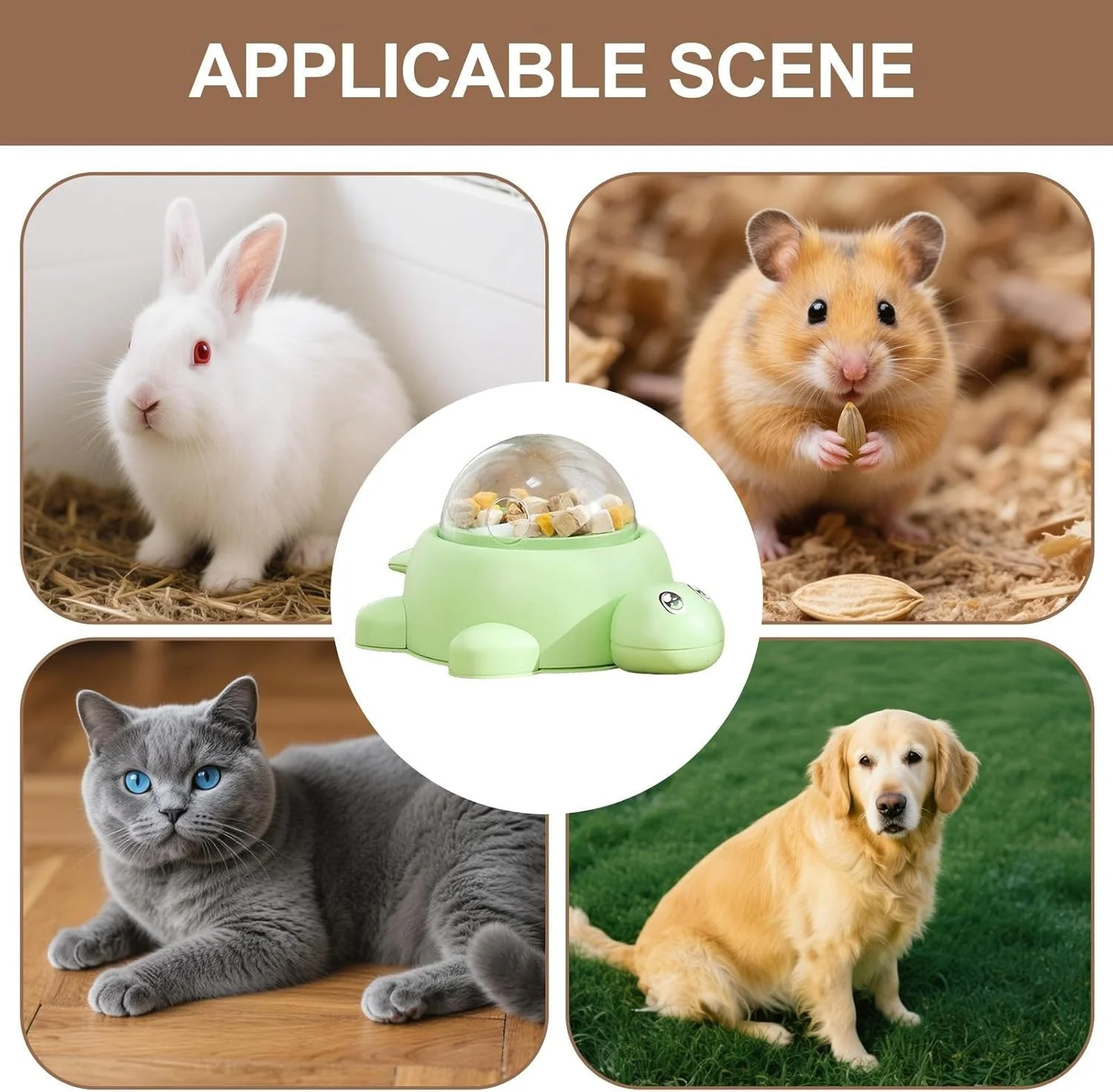 ظرف پخش تشویقی حیوانات خانگی - اسباب بازی پخش کننده تشویقی سگ طرح لاک پشتی، کاسه های غذاخوری پازلی آهسته برای غنی سازی ذهنی، کاهش نفخ توله سگ گربه در فضای داخلی ظرف پخش تشویقی حیوانات خانگی - اسباب بازی پخش کننده تشویقی سگ طرح لاک پشتی، کاسه های غذاخوری پازلی آهسته برای غنی سازی ذهنی، کاهش نفخ توله سگ گربه در فضای داخلی