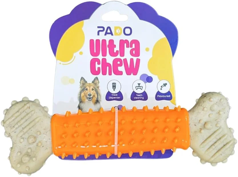 اسباب بازی استخوان مقاوم پادو نارنجی و قهوه ای سایز بزرگ (16x5x2 سانتی متر) اسباب بازی استخوان مقاوم پادو نارنجی و قهوه ای سایز بزرگ (16x5x2 سانتی متر)