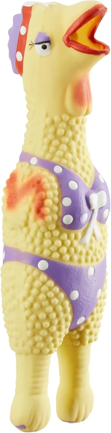 اسباب بازی سگ مرغ لاستیکی لاتکس تعاملی Outward Hound by Charming Pet Squawkers Henrietta، سایز کوچک اسباب بازی سگ مرغ لاستیکی لاتکس تعاملی Outward Hound by Charming Pet Squawkers Henrietta، سایز کوچک