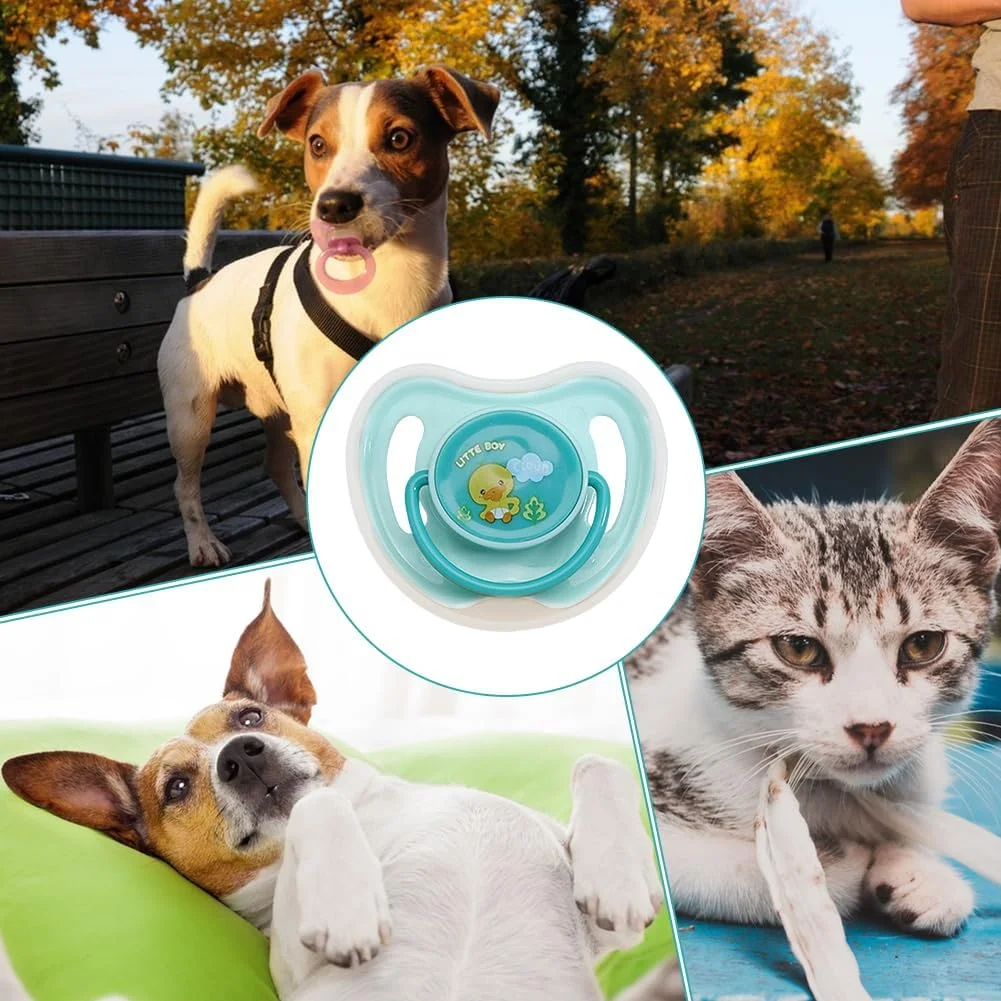 پستانک برای سگ های کوچک - پستانک های جویدنی آرامش بخش برای بچه گربه، اسباب بازی دندانی سیلیکونی راه حل های شیردهی حیوانات خانگی برای گربه ها و سگ های کوچک مسافرت در خانه