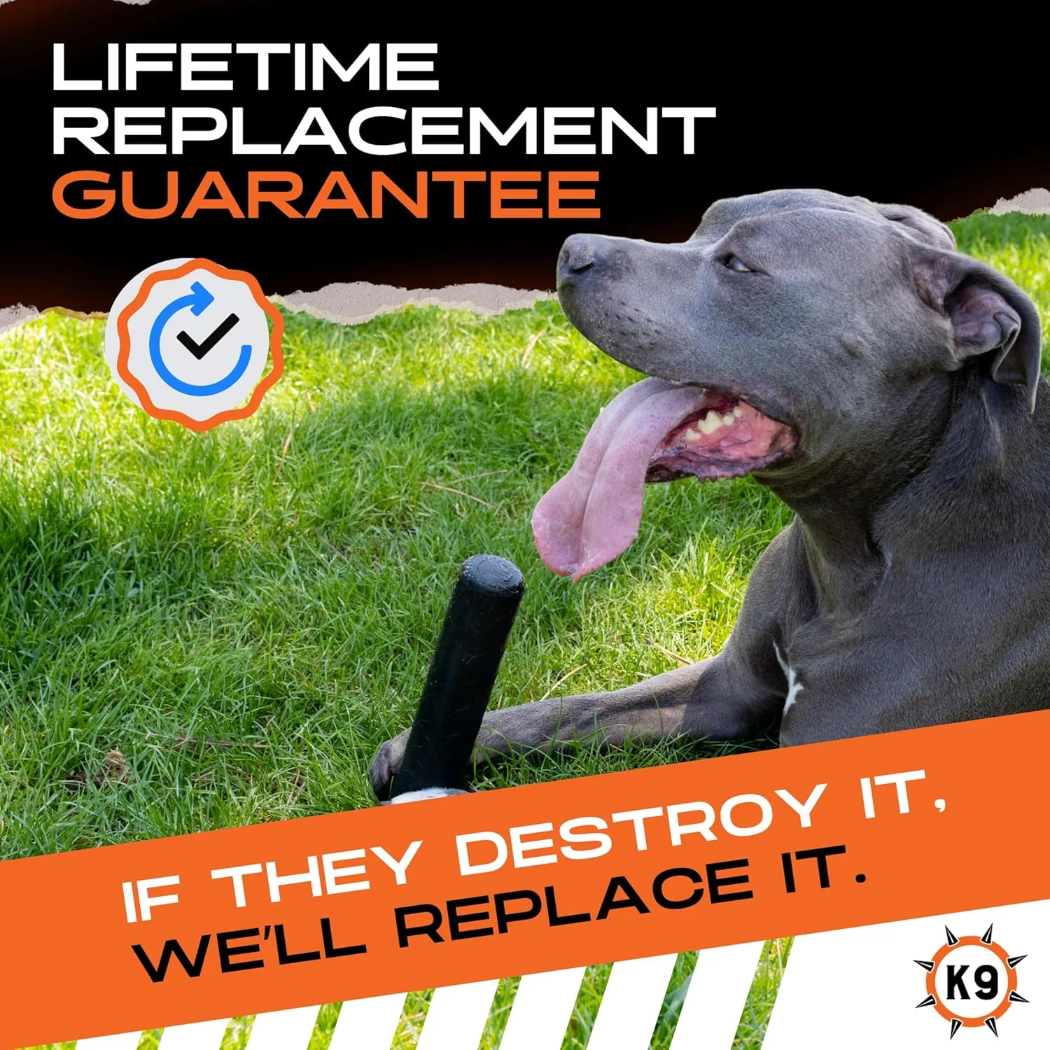 اسباب بازی سگ ChewStick مدل Monster K9 - فوق العاده بادوام - مناسب برای جویدن تهاجمی - ساخت آمریکا - سایز متوسط/بزرگ - لاستیک طبیعی ایمن و غیر سمی