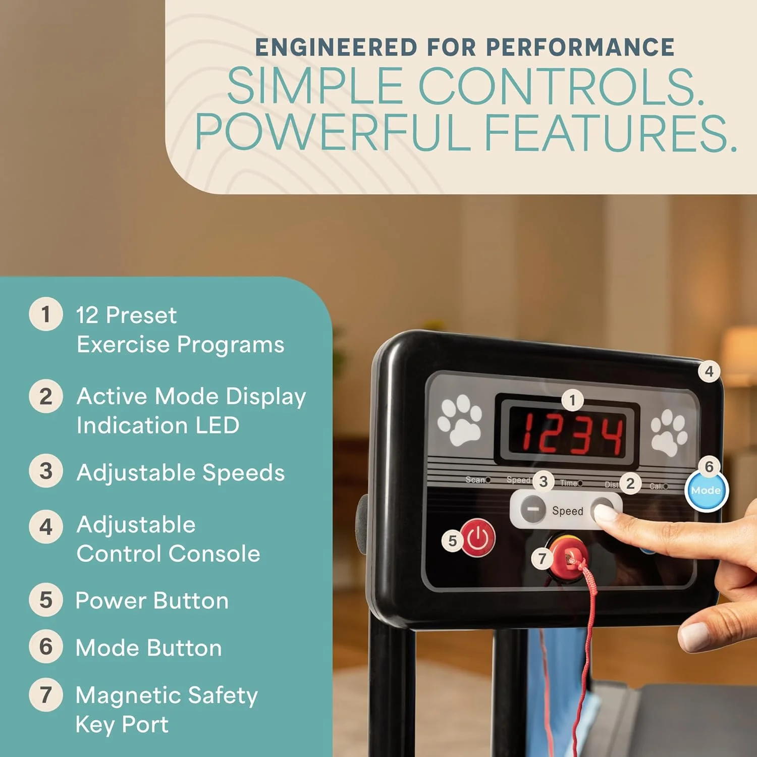 تردمیل سگ Lifepro PawRunner برای سگ های کوچک و متوسط، تردمیل حیوانات خانگی برای سگ ها تا وزن 60 کیلوگرم، دستگاه دویدن داخلی برای تناسب اندام، تردمیل جمع و جور و بادوام برای سلامتی و ورزش