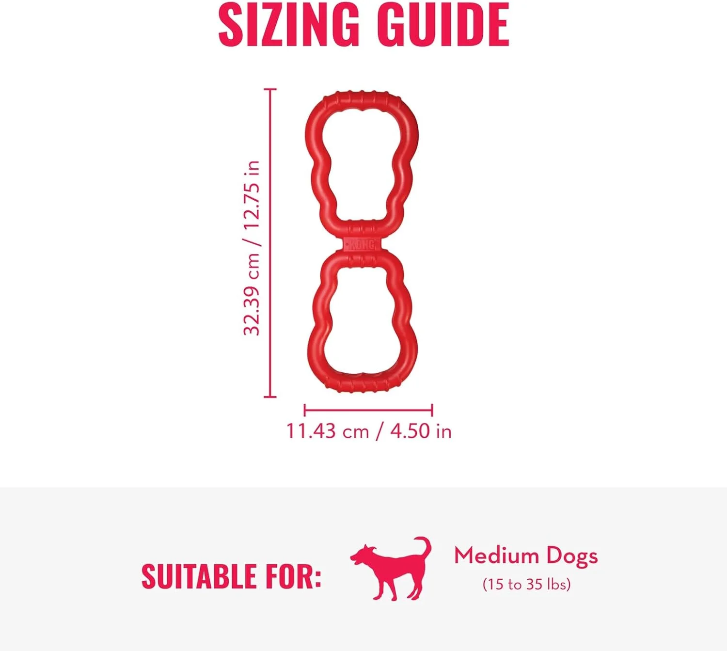 اسباب بازی طناب کشی سگ KONG - لاستیک کشسان بادوام - مناسب برای سگ های متوسط اسباب بازی طناب کشی سگ KONG - لاستیک کشسان بادوام - مناسب برای سگ های متوسط