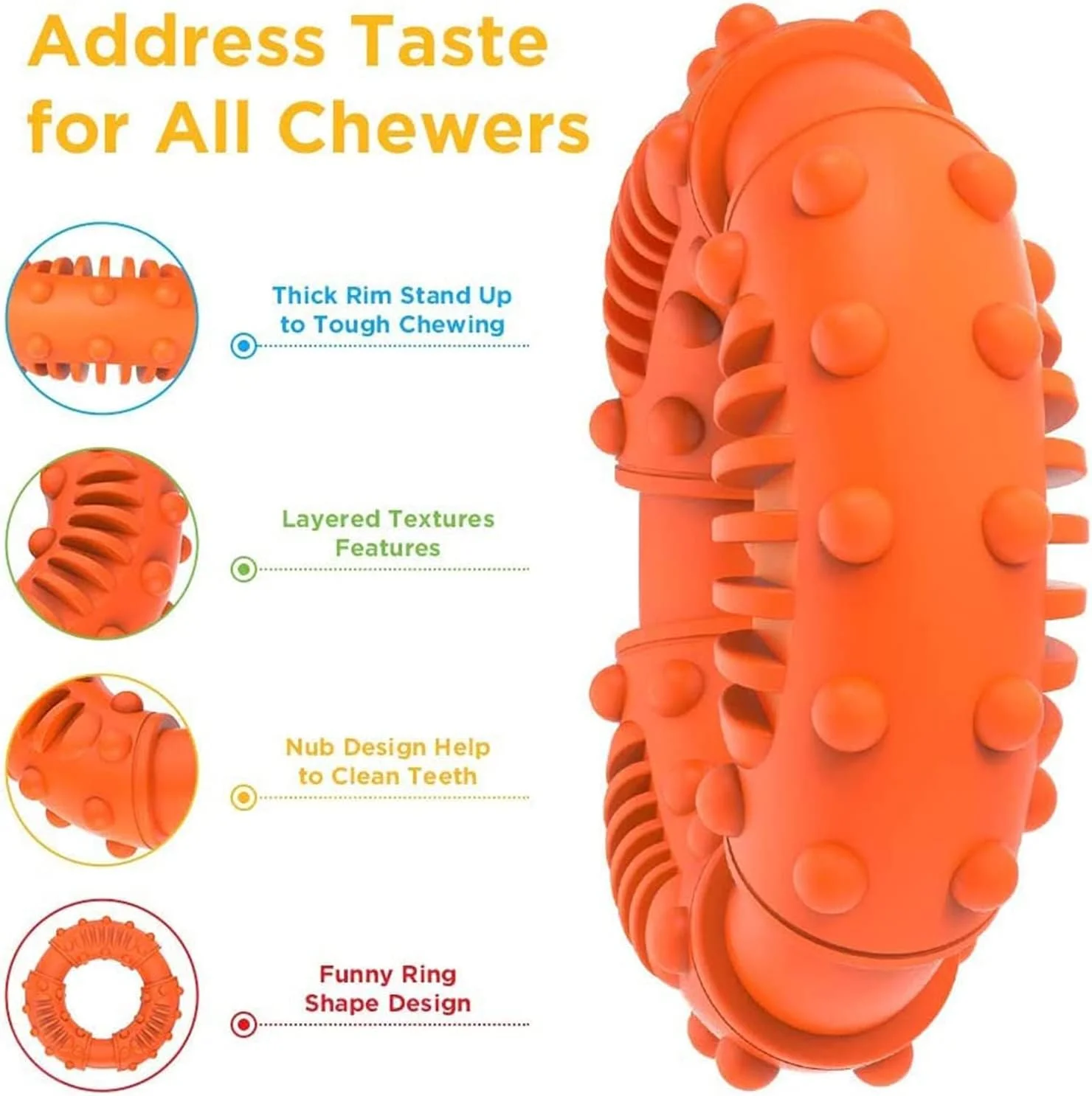 اسباب بازی جویدنی سگ خزنا، اسباب بازی های سگ با بافت لاستیکی طبیعی بسیار بادوام برای همه سگ های بزرگ و توله سگ های تهاجمی، سرگرم کننده برای جویدن، مراقبت از دندان، آموزش، دندان درآوردن (نارنجی) اسباب بازی جویدنی سگ خزنا، اسباب بازی های سگ با بافت لاستیکی طبیعی بسیار بادوام برای همه سگ های بزرگ و توله سگ های تهاجمی، سرگرم کننده برای جویدن، مراقبت از دندان، آموزش، دندان درآوردن (نارنجی)