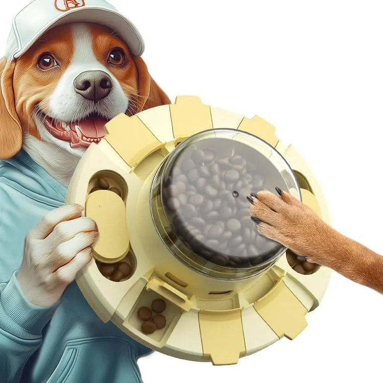 اسباب بازی پازلی سگ KADTC با دکمه، بازی های فکری سطح 2 در 1، پخش کننده غذا، تغذیه کننده آهسته، پازل های تشویقی، بازی تحریک ذهنی توله سگ، بازی تعاملی برای مشغول نگه داشتن و رفع خستگی سگ های کوچک/متوسط/بزرگ مدل AE