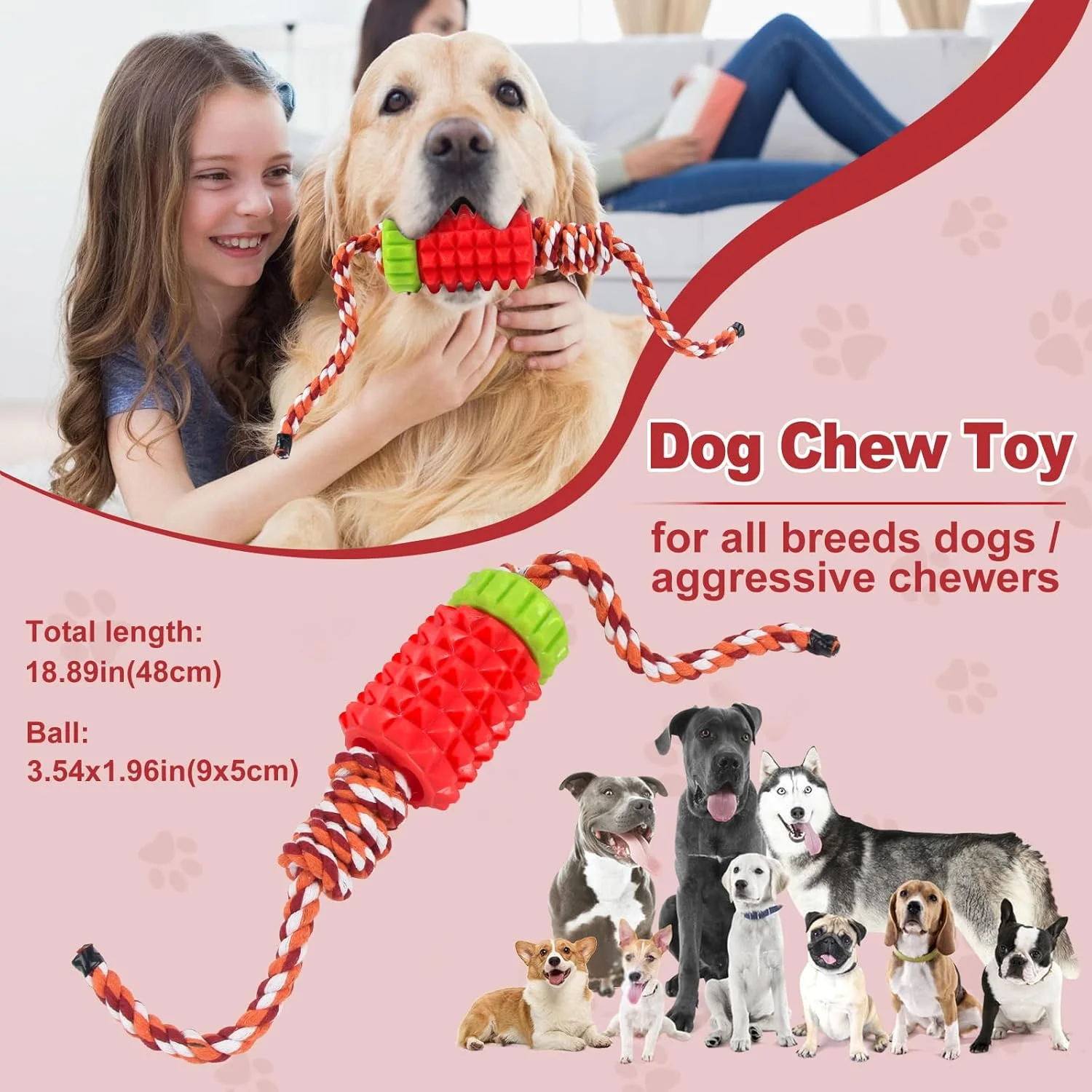 اسباب بازی جویدنی سگ Joyfia با طناب برای جویدن تهاجمی، پخش کننده تشویقی، اسباب بازی تمیز کننده دندان سگ برای نژادهای کوچک، متوسط و بزرگ، اسباب بازی کششی تعاملی سگ برای سگ های پرانرژی، اسباب بازی دندان آسیاب توله سگ اسباب بازی جویدنی سگ Joyfia با طناب برای جویدن تهاجمی، پخش کننده تشویقی، اسباب بازی تمیز کننده دندان سگ برای نژادهای کوچک، متوسط و بزرگ، اسباب بازی کششی تعاملی سگ برای سگ های پرانرژی، اسباب بازی دندان آسیاب توله سگ