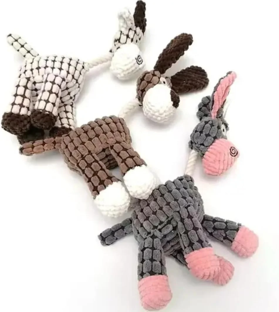 اسباب بازی های جویدنی سگ تعاملی و صدادار، بادوام، غیر سمی، اسباب بازی حیوانات زیبا، اسباب بازی سگ، پولیشی، مقاوم در برابر گاز گرفتن حیوانات (خاکستری)