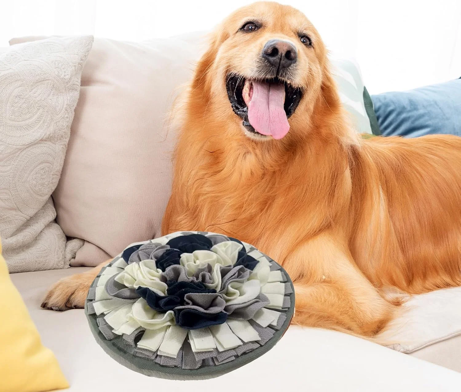 پد بویایی حیوانات خانگی | پد غذای سگ پازلی تعاملی، اسباب بازی تغذیه آهسته تعاملی برای توله سگ های کوچک و متوسط، حیوانات را مشغول نگه می دارد، آموزش جعبه، استفاده در فضای باز