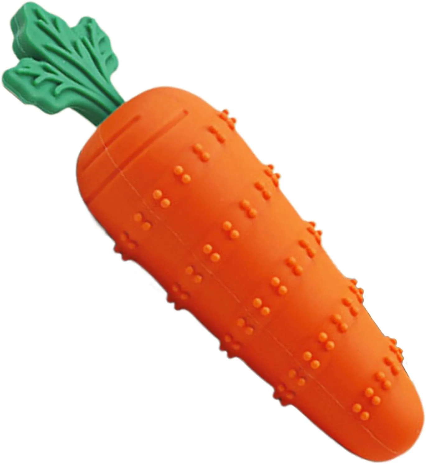 اسباب بازی تعاملی سگ، پخش کننده تشویقی، اسباب بازی سیلیکونی دندانی جیر جیر کننده برای توله سگ - طراحی هویجی، تغذیه کننده آهسته و دندان گیر توله سگ، لوازم حیوانات خانگی برای سگ های کوچک و متوسط