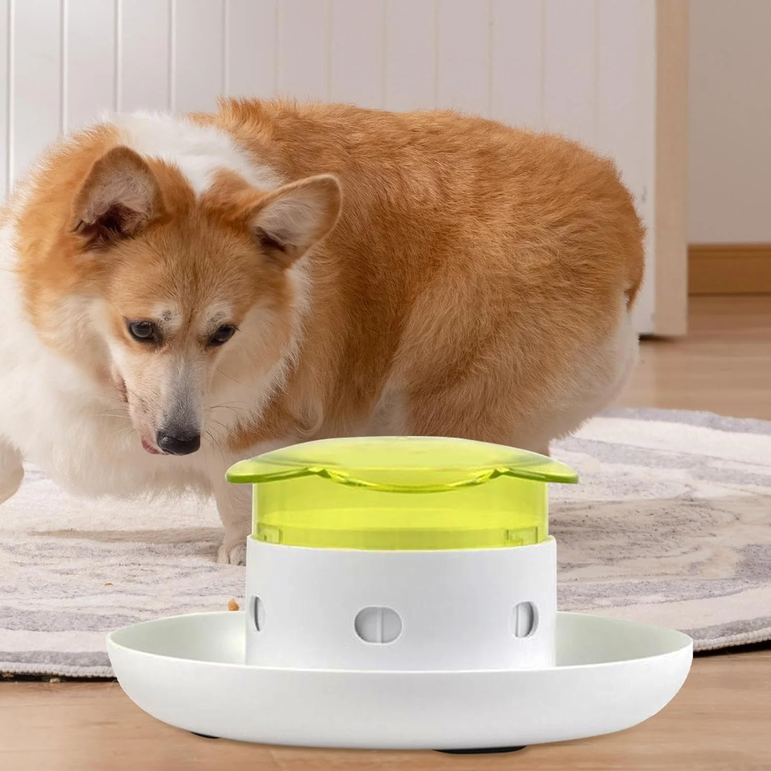 اسباب بازی تشویقی سگ، پخش کننده غذای تعاملی با طراحی فشاری، بازی های نشتی برای تغذیه توله سگ، بازی در فضای داخلی و خارجی