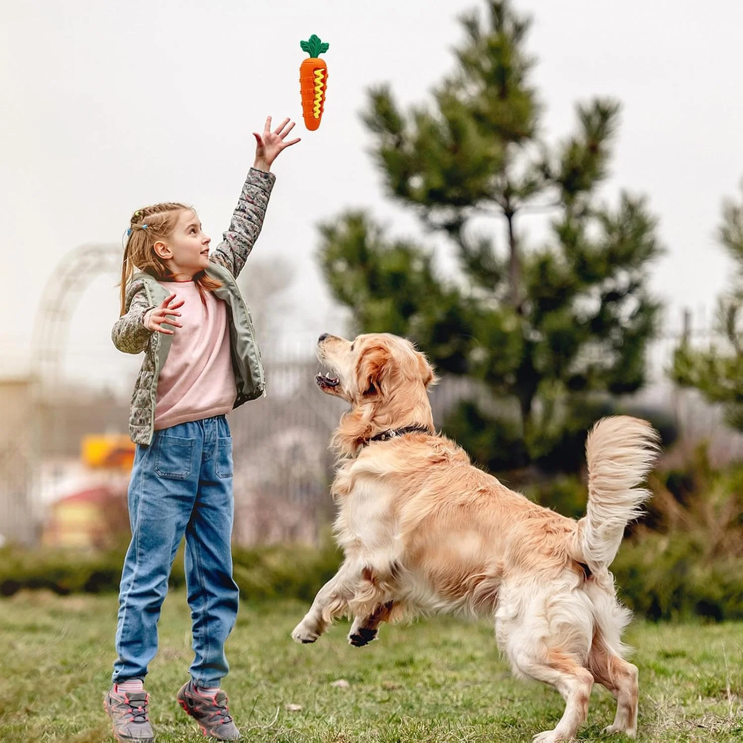 اسباب بازی تعاملی سگ، پخش کننده تشویقی | اسباب بازی جویدنی سیلیکونی تعاملی برای تمیز کردن دندان توله سگ - طراحی به شکل هویج، اسباب بازی دندان گیر تغذیه آهسته توله سگ، لوازم حیوانات خانگی برای سگ های کوچک و متوسط